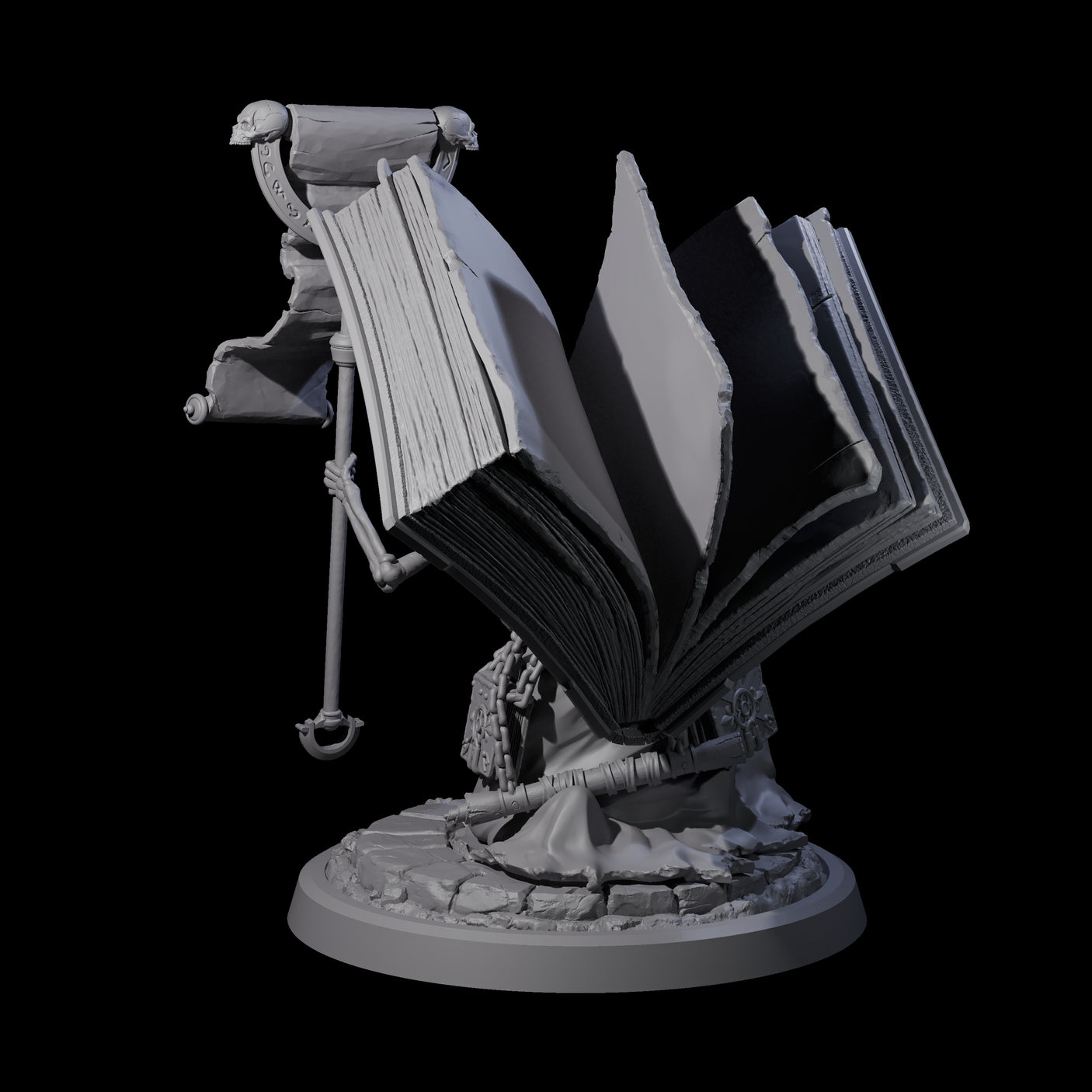Librarian of the Dead A Miniature for Dungeons and Dragons, Pathfinder or other TTRPGs