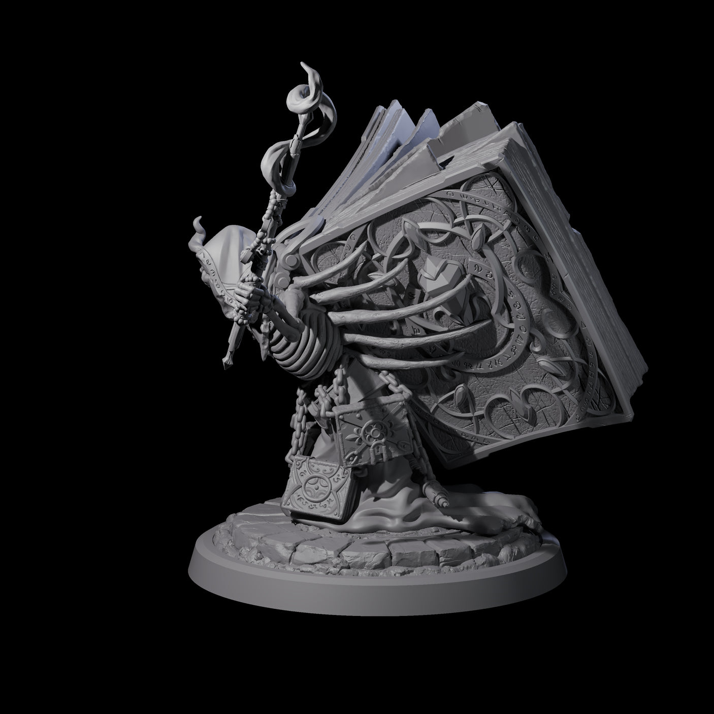 Librarian of the Dead B Miniature for Dungeons and Dragons, Pathfinder or other TTRPGs