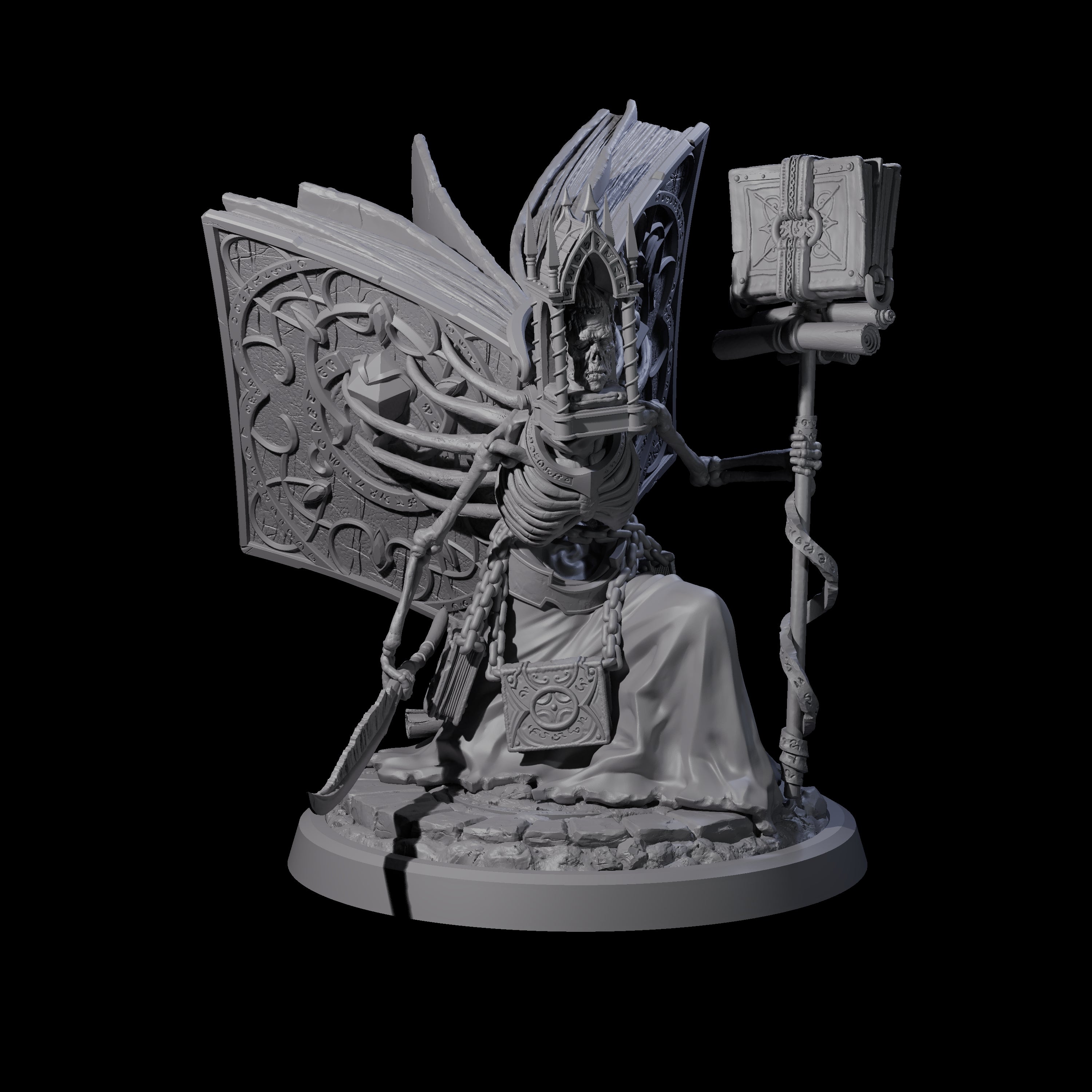Librarian of the Dead C Miniature for Dungeons and Dragons, Pathfinder or other TTRPGs