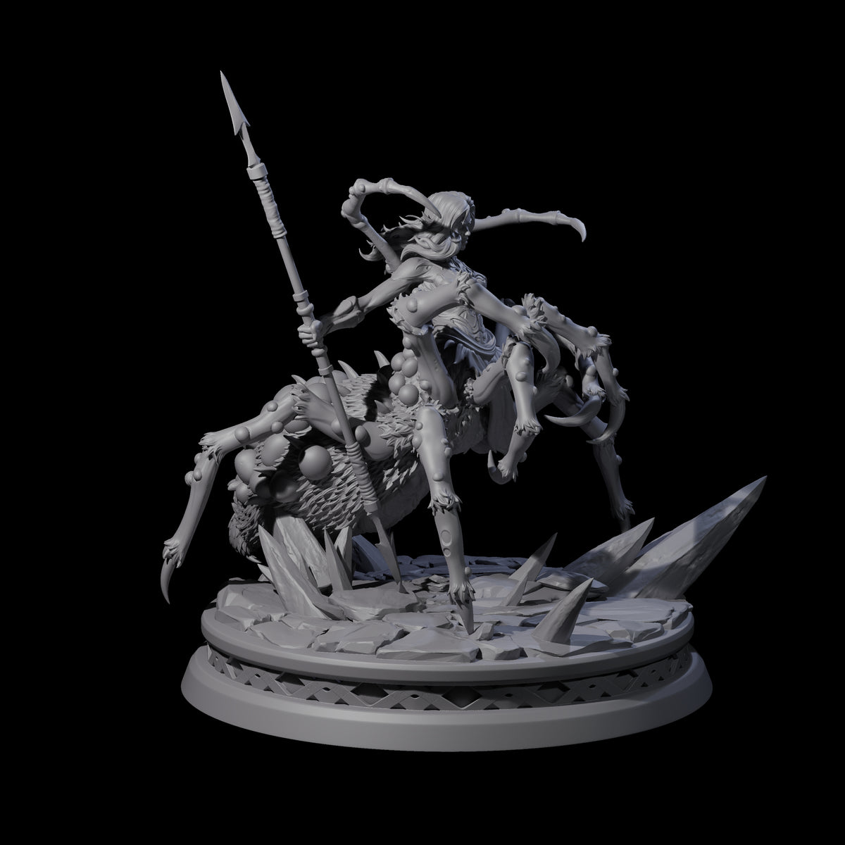 Lilth's Champion - Confident Drider Miniature for Dungeons and Dragons, Pathfinder or other TTRPGs
