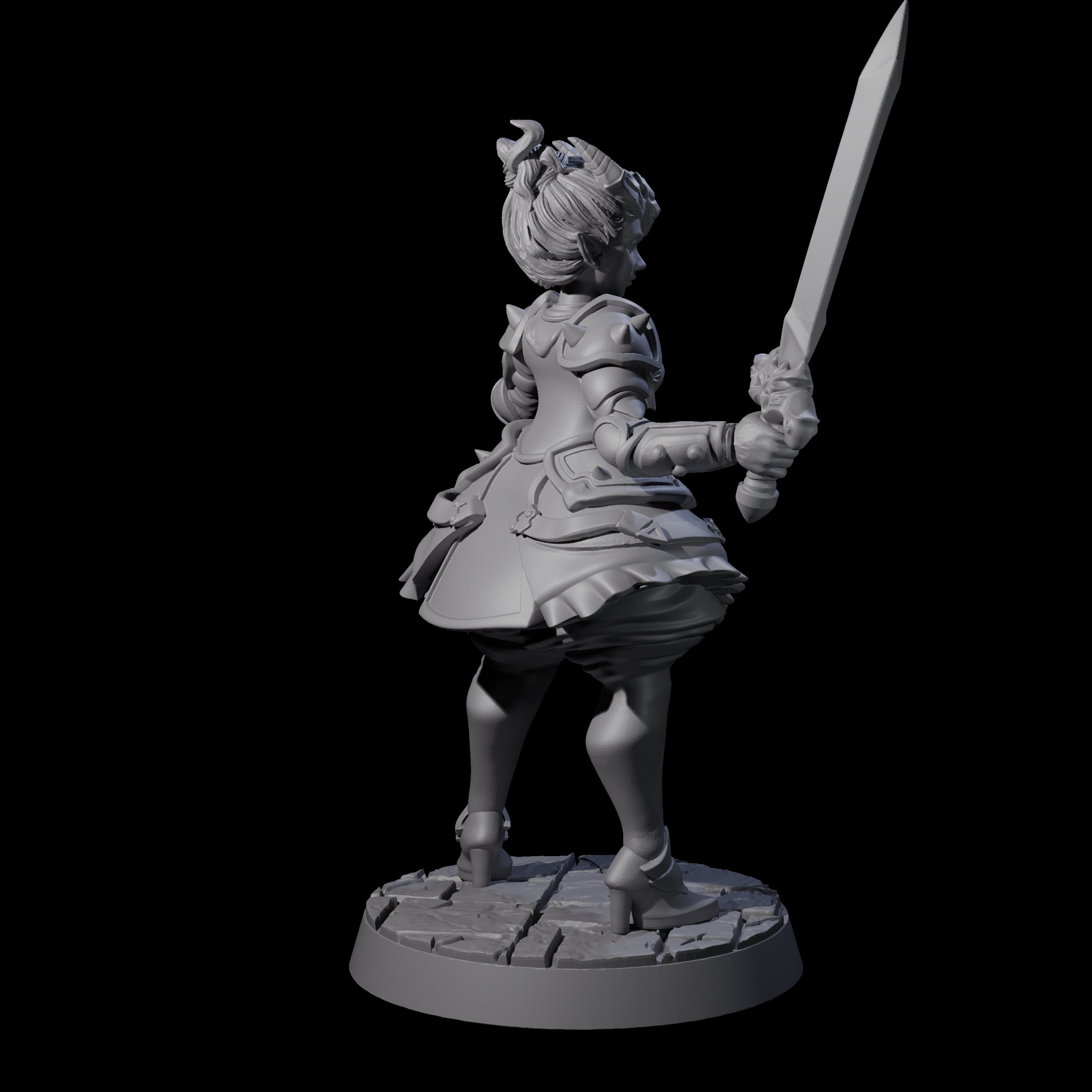 Lionheart Fighter Miniature for Dungeons and Dragons, Pathfinder or other TTRPGs