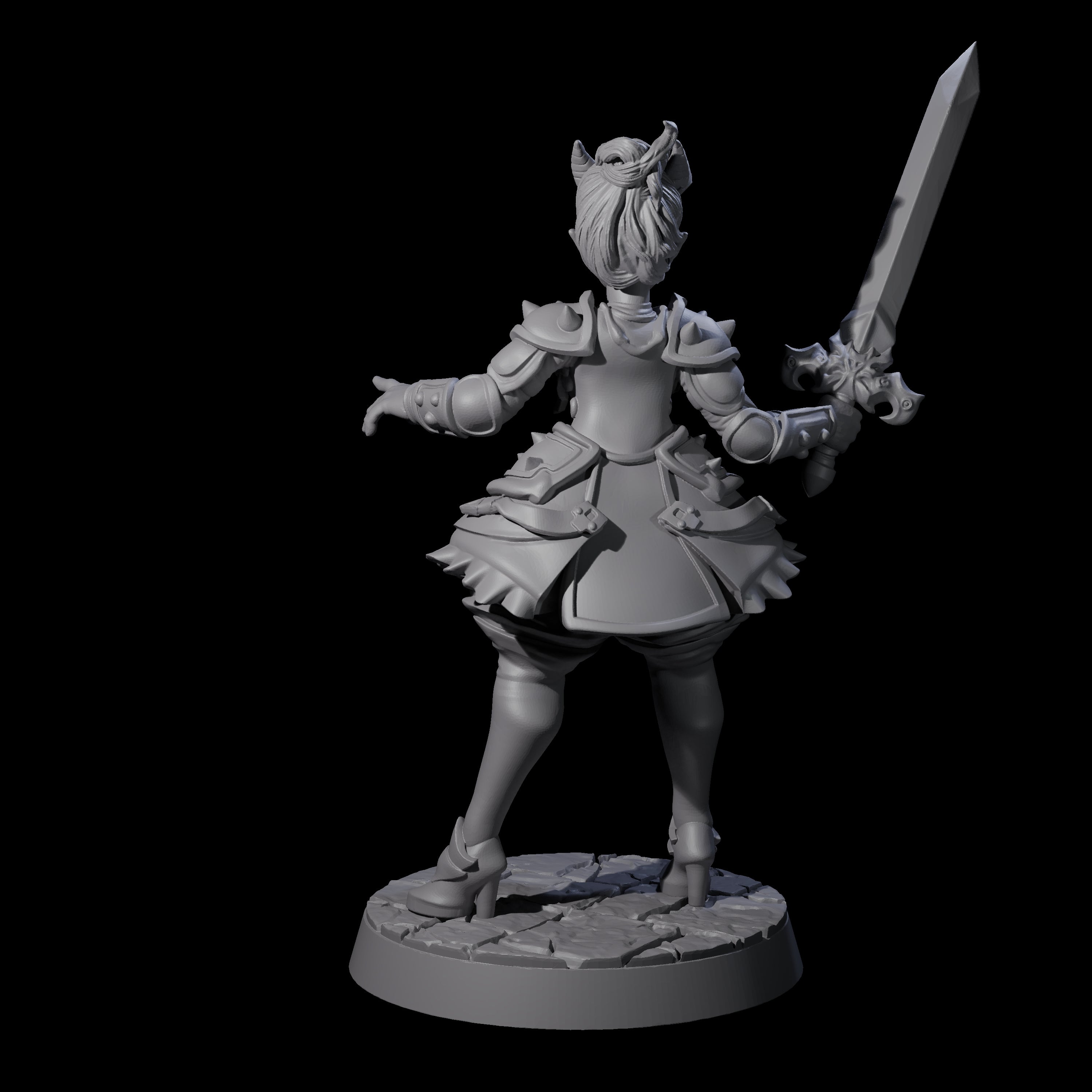 Lionheart Fighter Miniature for Dungeons and Dragons, Pathfinder or other TTRPGs