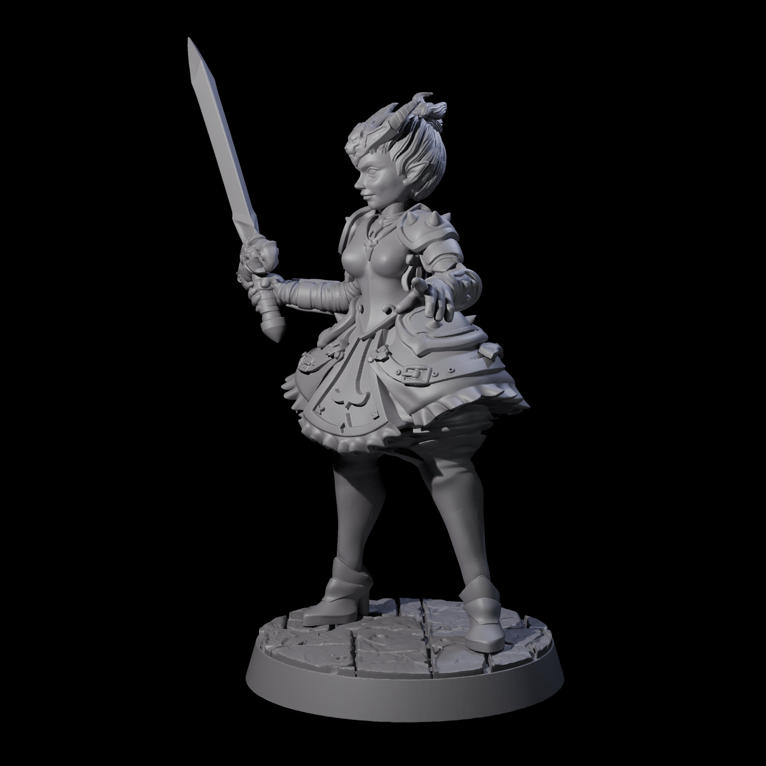 Lionheart Fighter Miniature for Dungeons and Dragons, Pathfinder or other TTRPGs