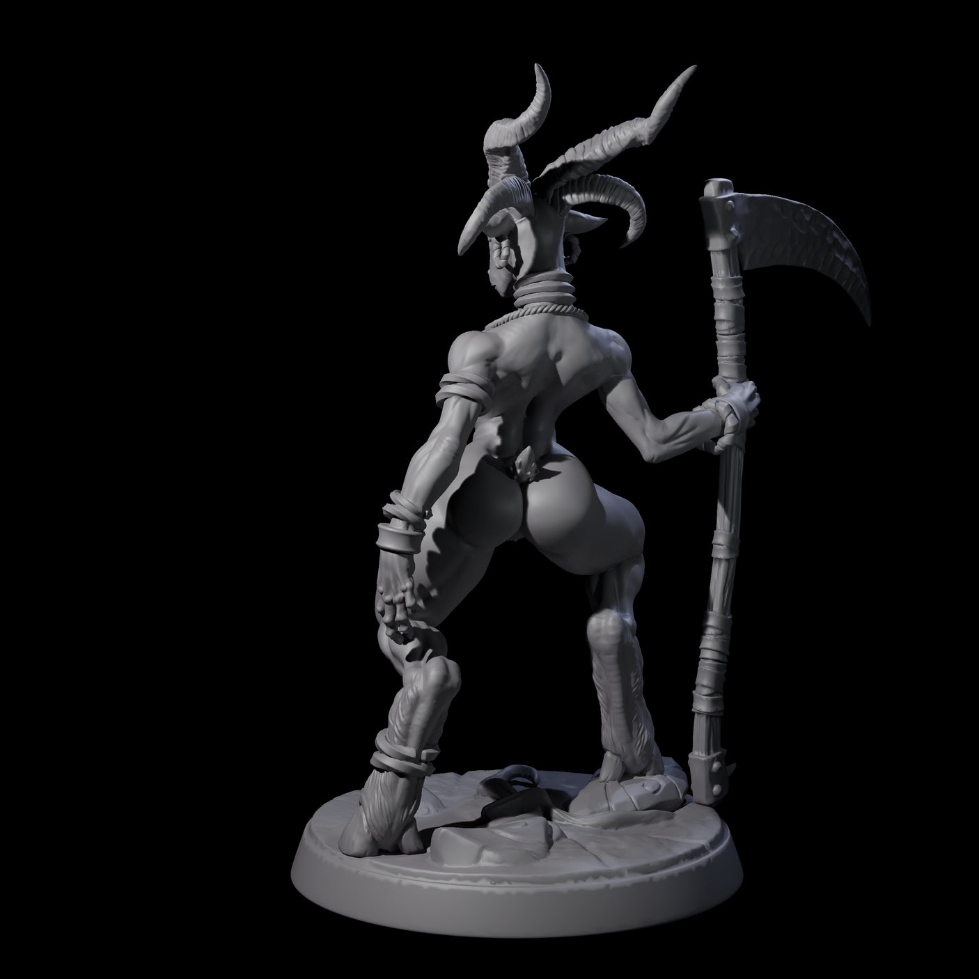 Lithe Beastwoman Miniature for Dungeons and Dragons, Pathfinder or other TTRPGs