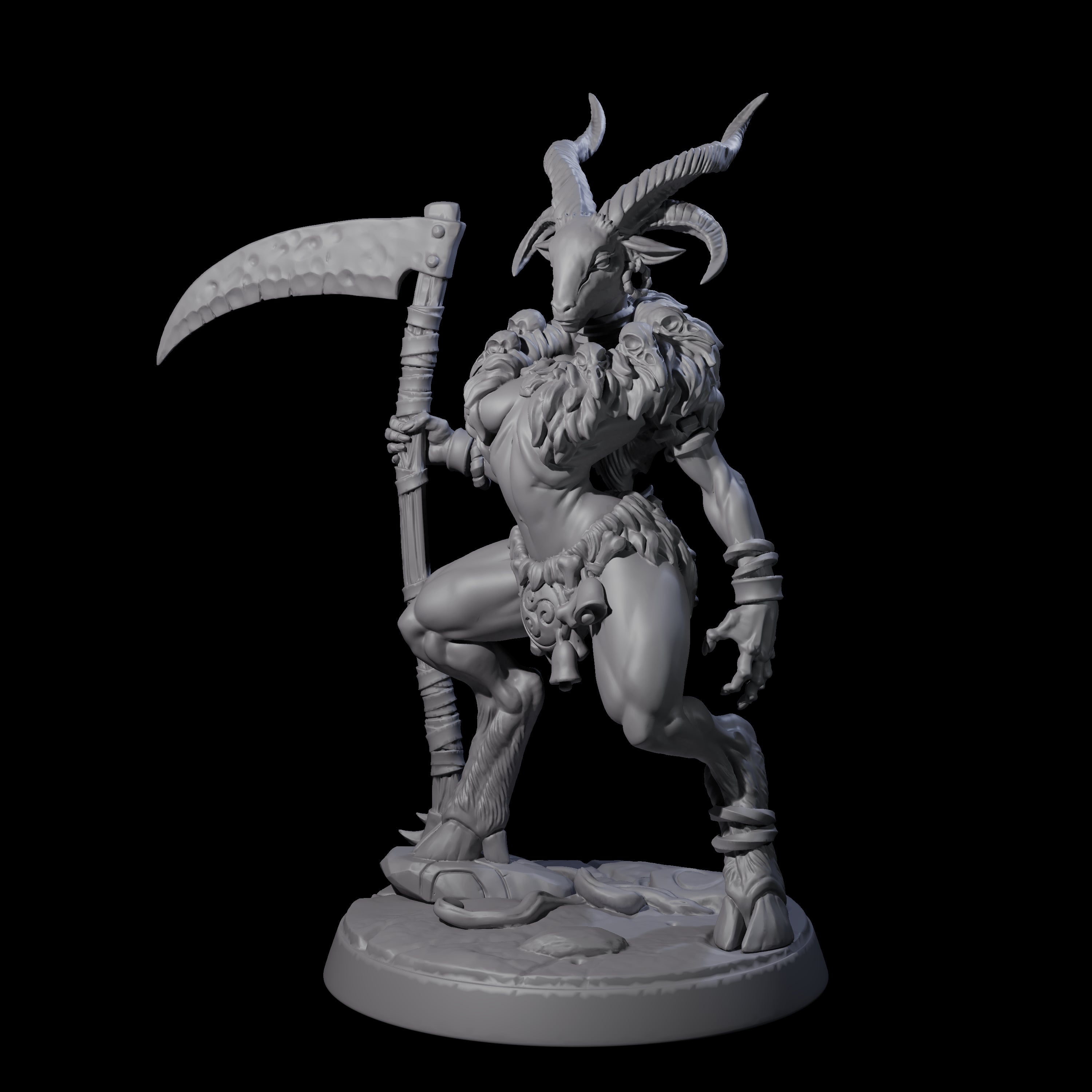 Lithe Beastwoman Miniature for Dungeons and Dragons, Pathfinder or other TTRPGs
