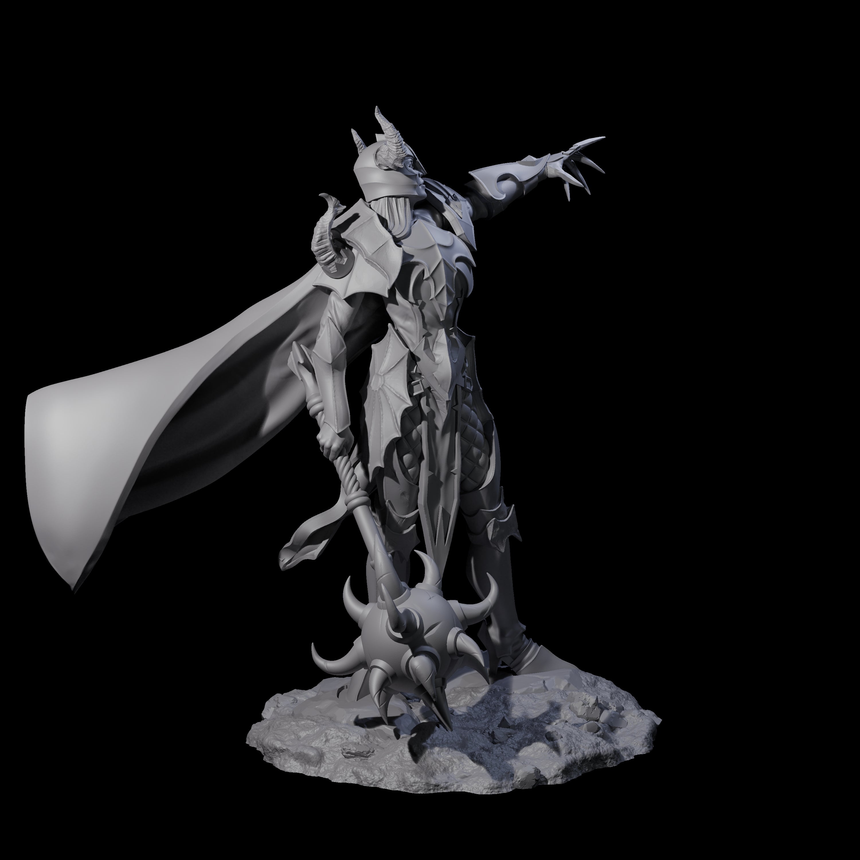 Lithe Warrior of Demons Miniature for Dungeons and Dragons, Pathfinder or other TTRPGs