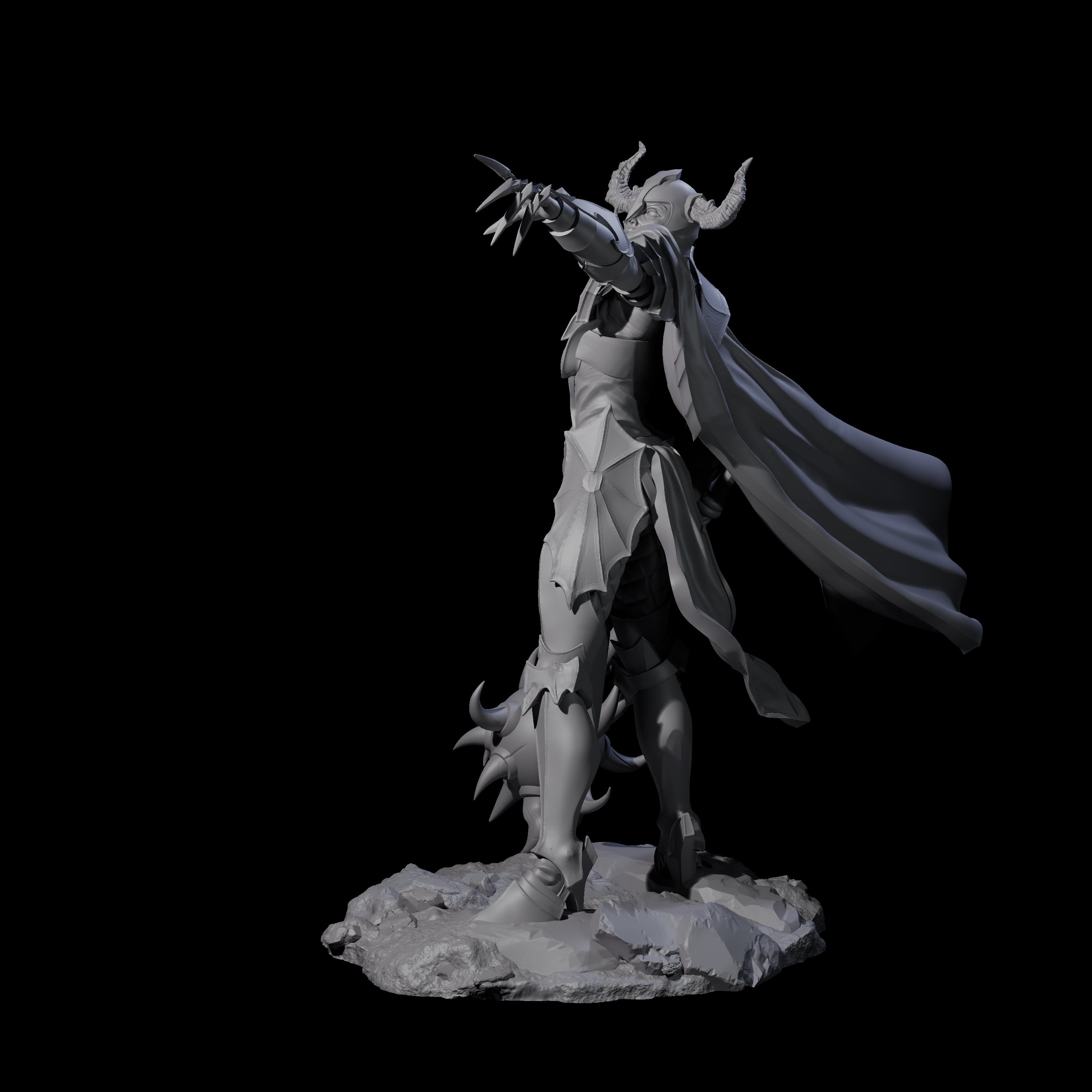 Lithe Warrior of Demons Miniature for Dungeons and Dragons, Pathfinder or other TTRPGs