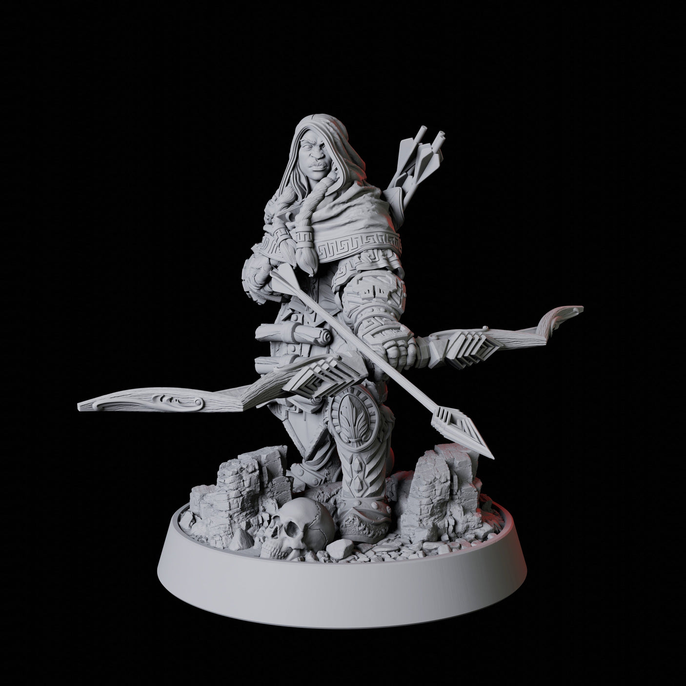 Lone Archer Miniature for Dungeons and Dragons, Pathfinder or other TTRPGs