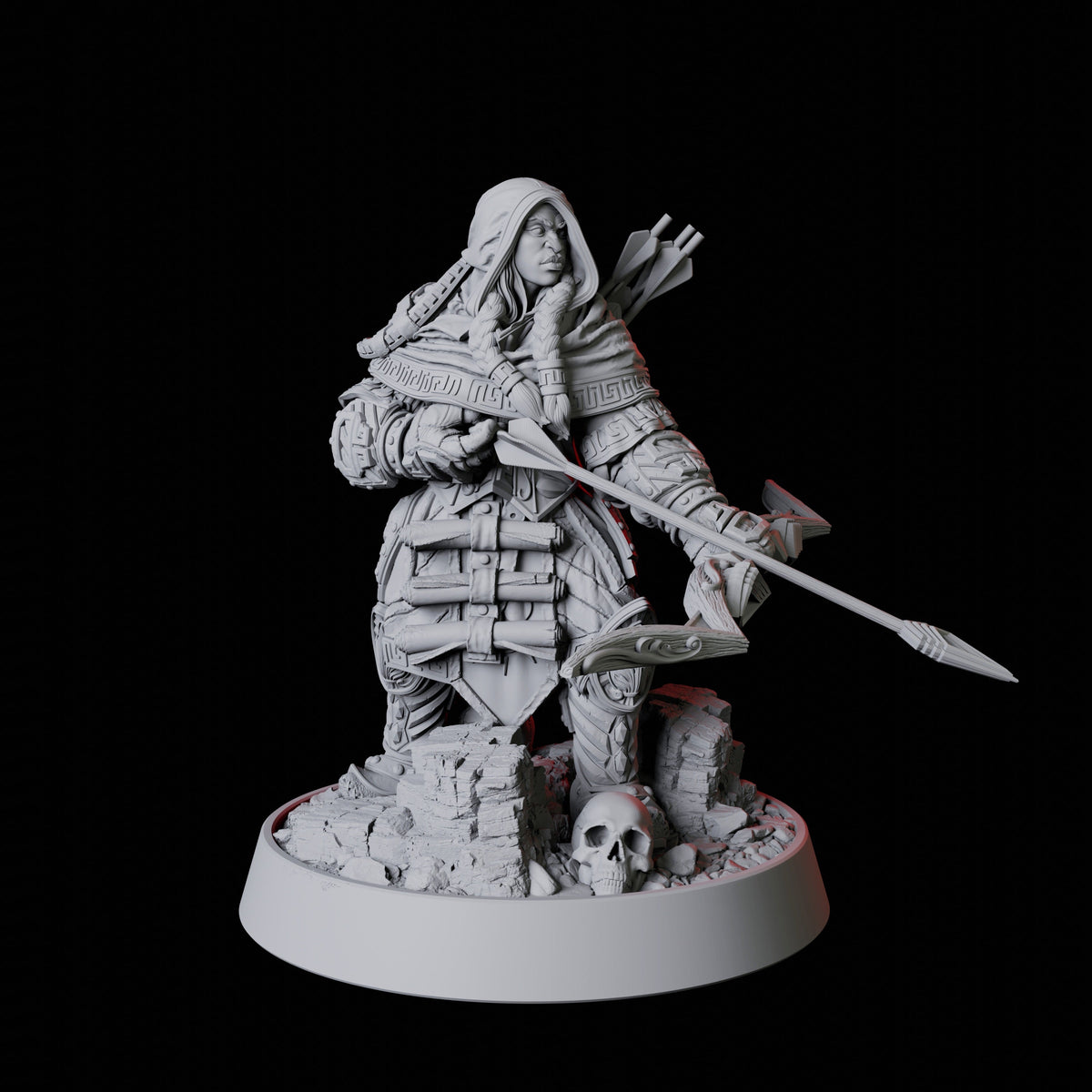 Lone Archer Miniature for Dungeons and Dragons, Pathfinder or other TTRPGs