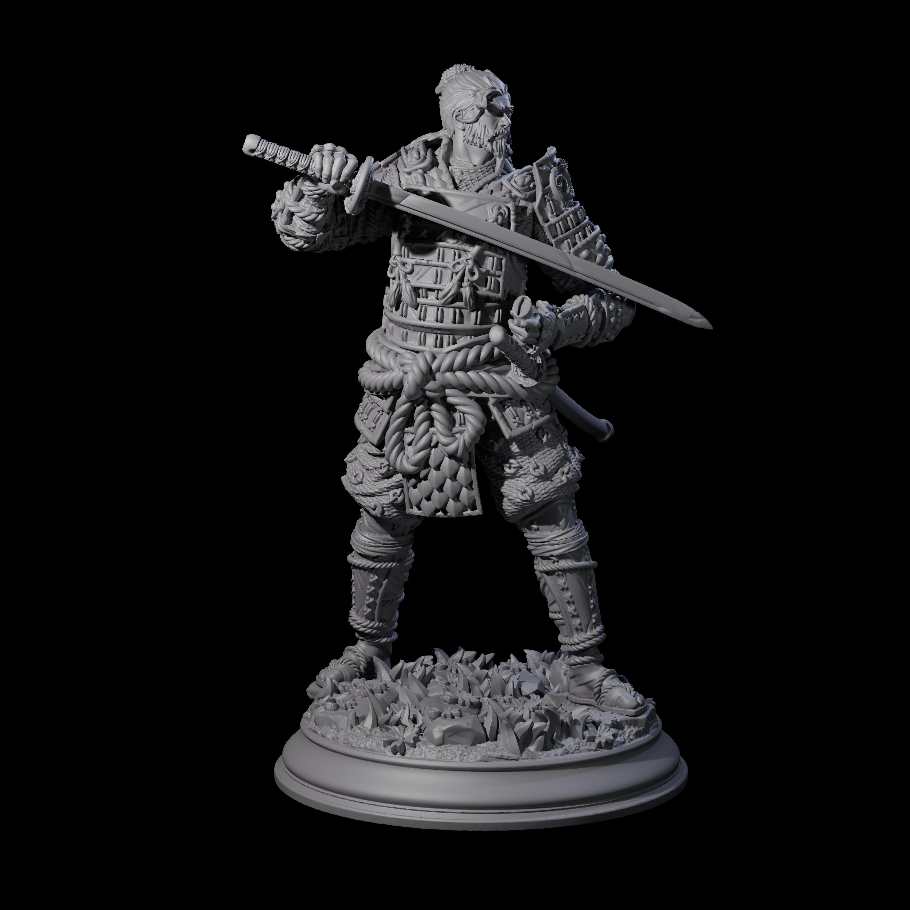 Lone Samurai Miniature for Dungeons and Dragons, Pathfinder or other TTRPGs