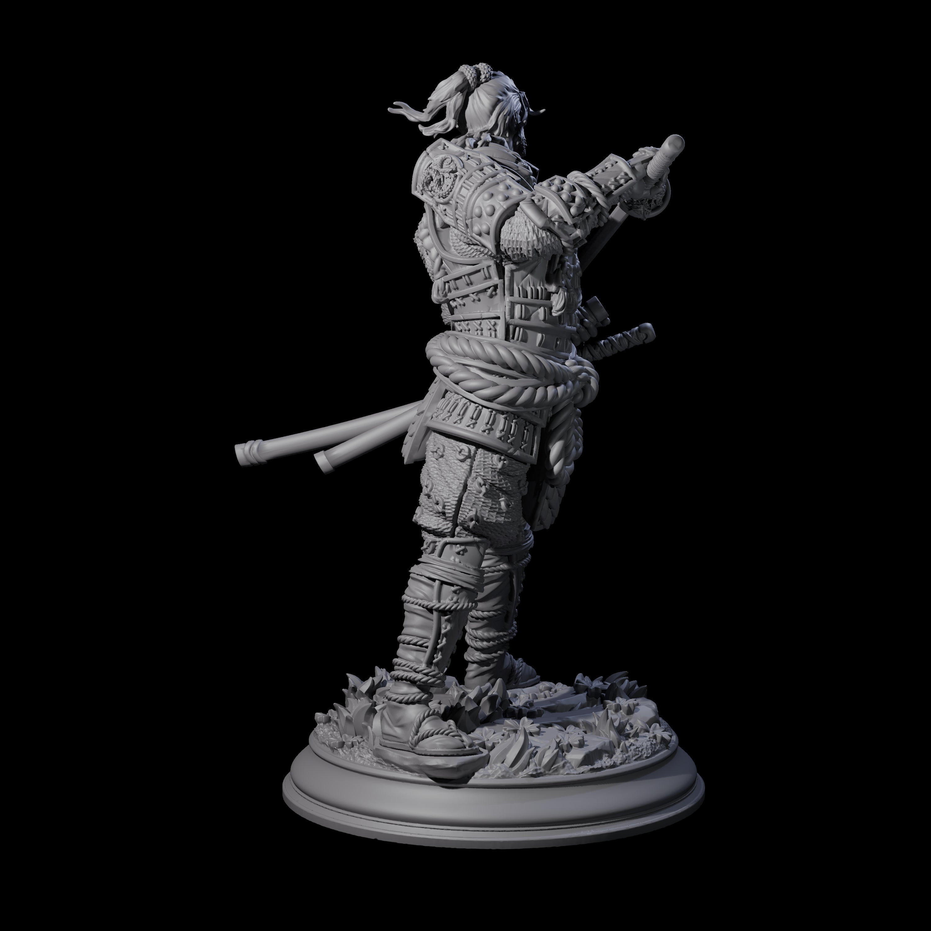 Lone Samurai Miniature for Dungeons and Dragons, Pathfinder or other TTRPGs