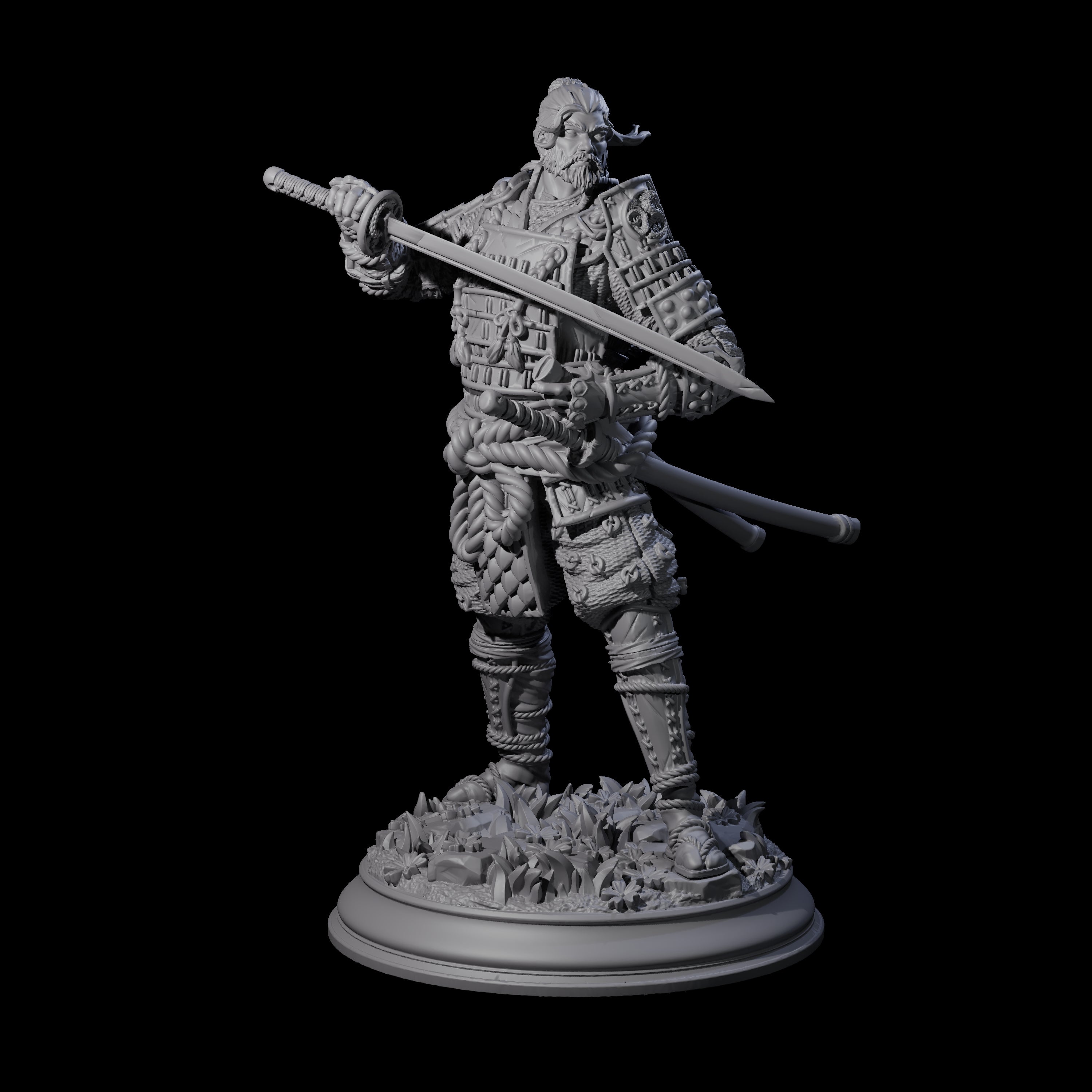 Lone Samurai Miniature for Dungeons and Dragons, Pathfinder or other TTRPGs