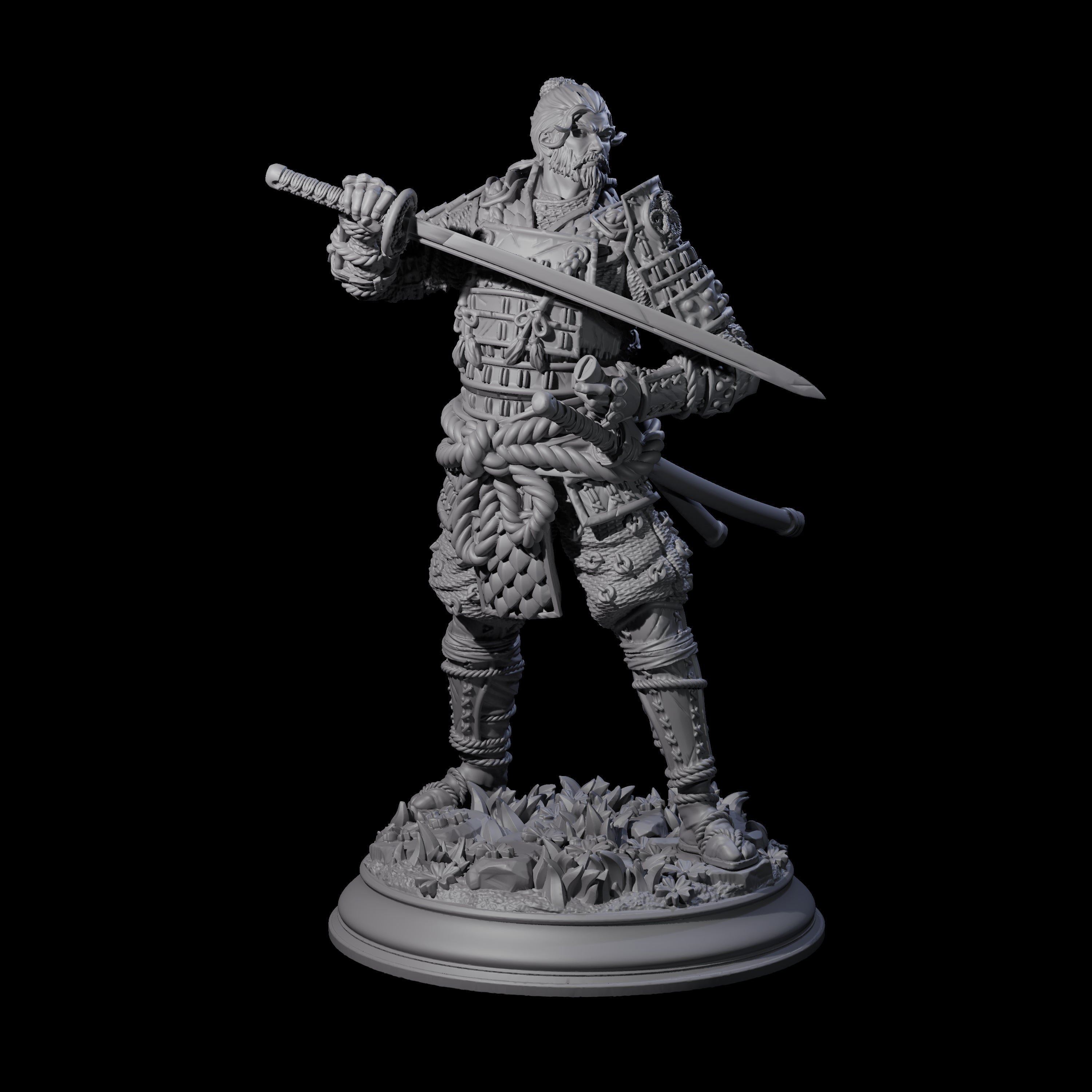 Lone Samurai Miniature for Dungeons and Dragons, Pathfinder or other TTRPGs