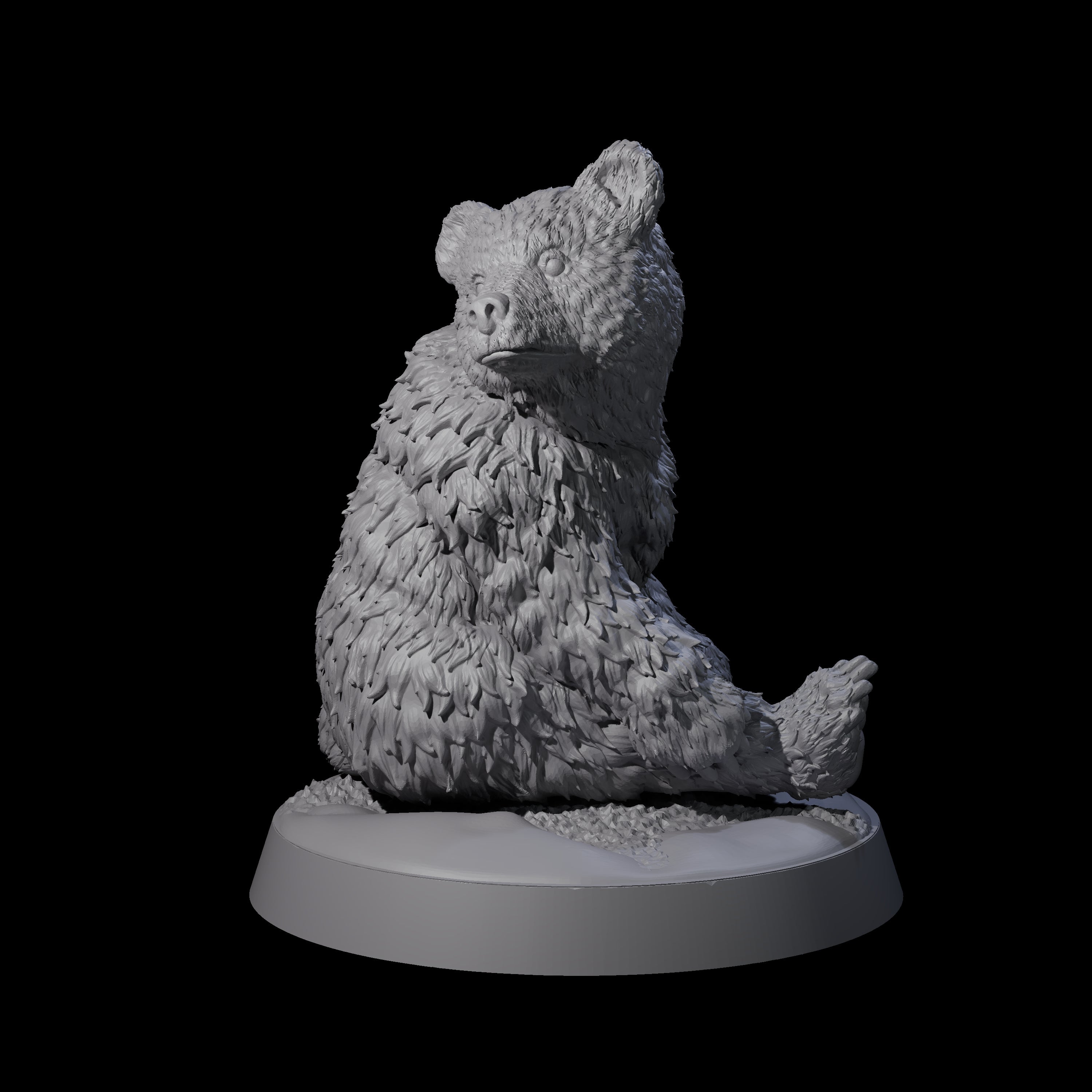 Lonely Bear Cub Miniature for Dungeons and Dragons, Pathfinder or other TTRPGs