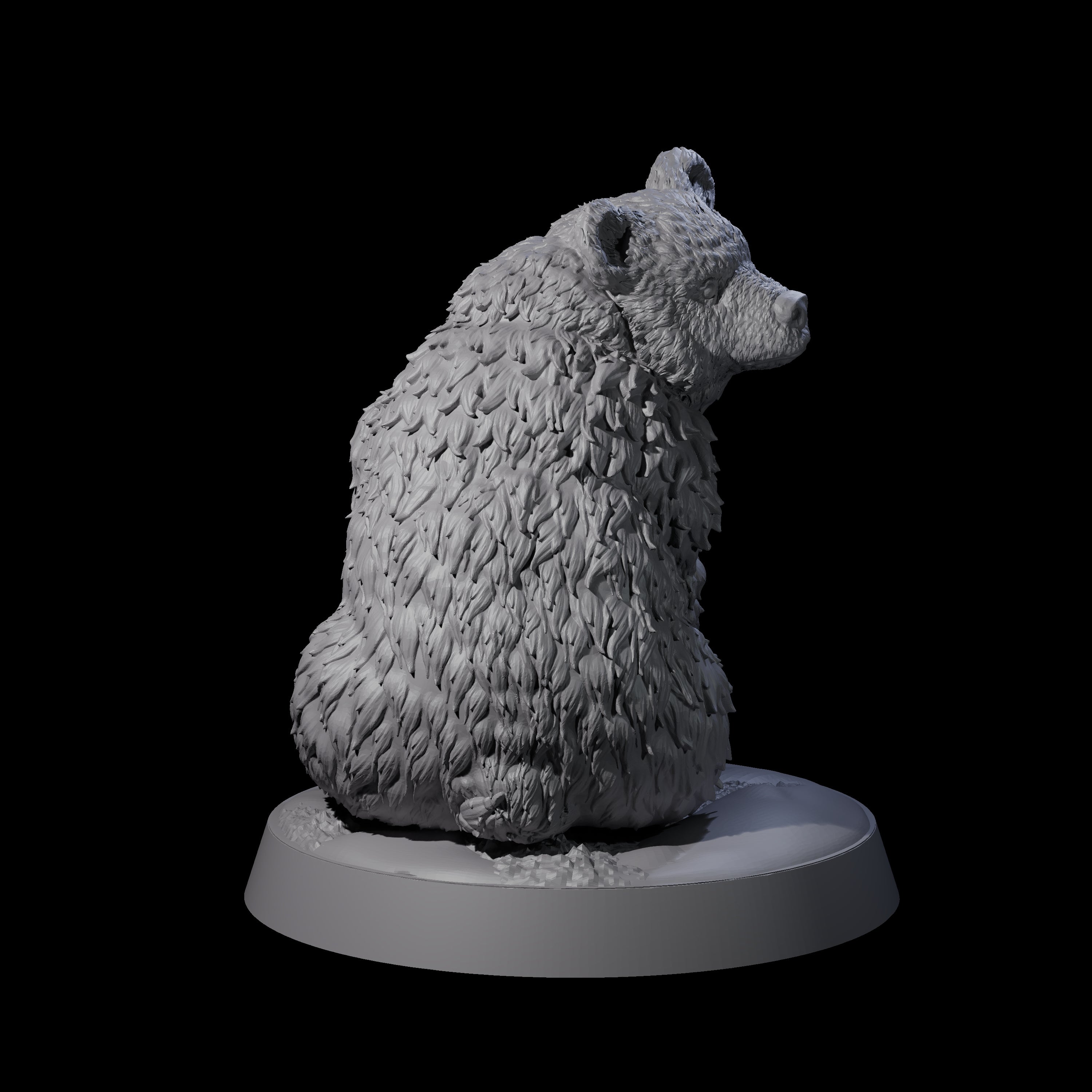 Lonely Bear Cub Miniature for Dungeons and Dragons, Pathfinder or other TTRPGs