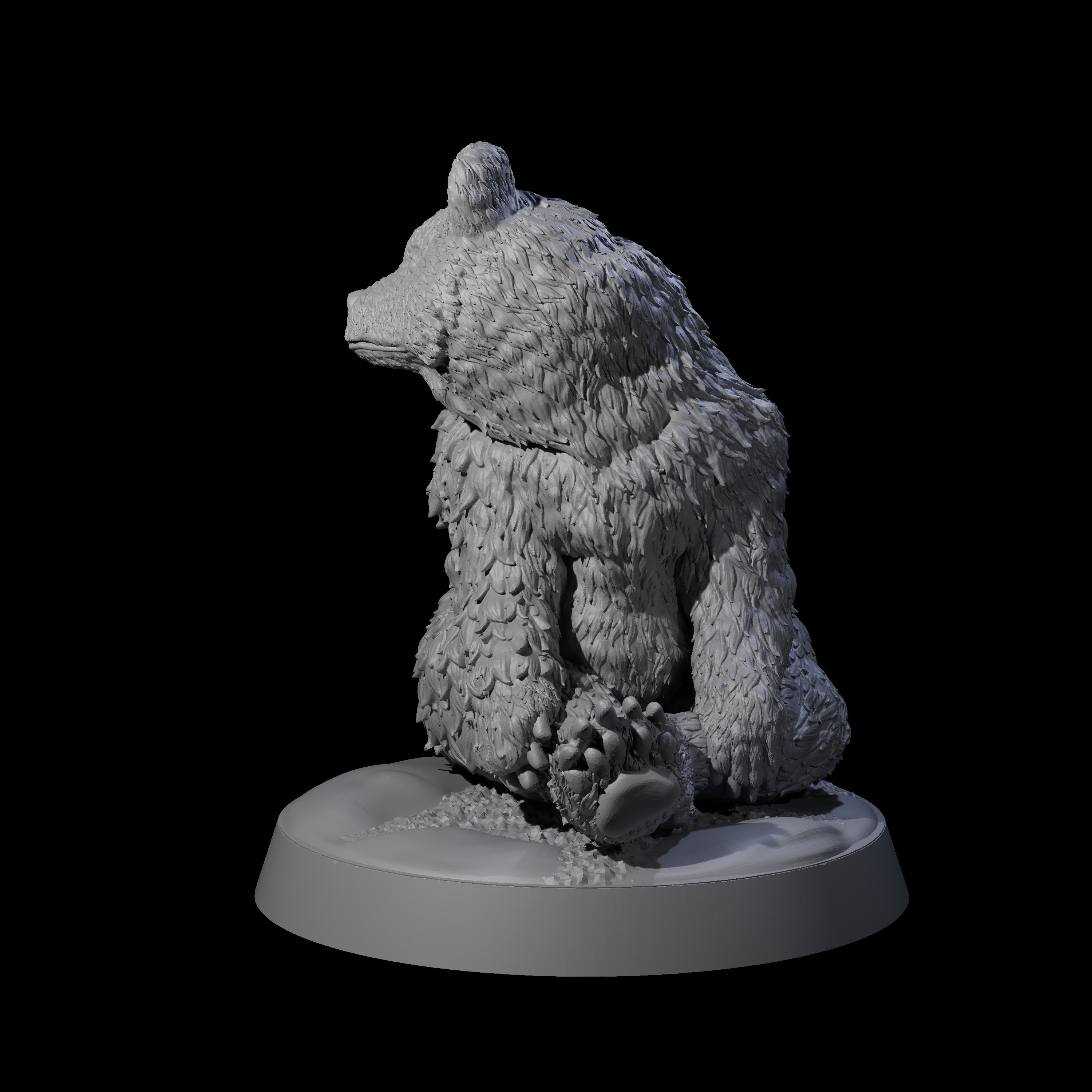 Lonely Bear Cub Miniature for Dungeons and Dragons, Pathfinder or other TTRPGs
