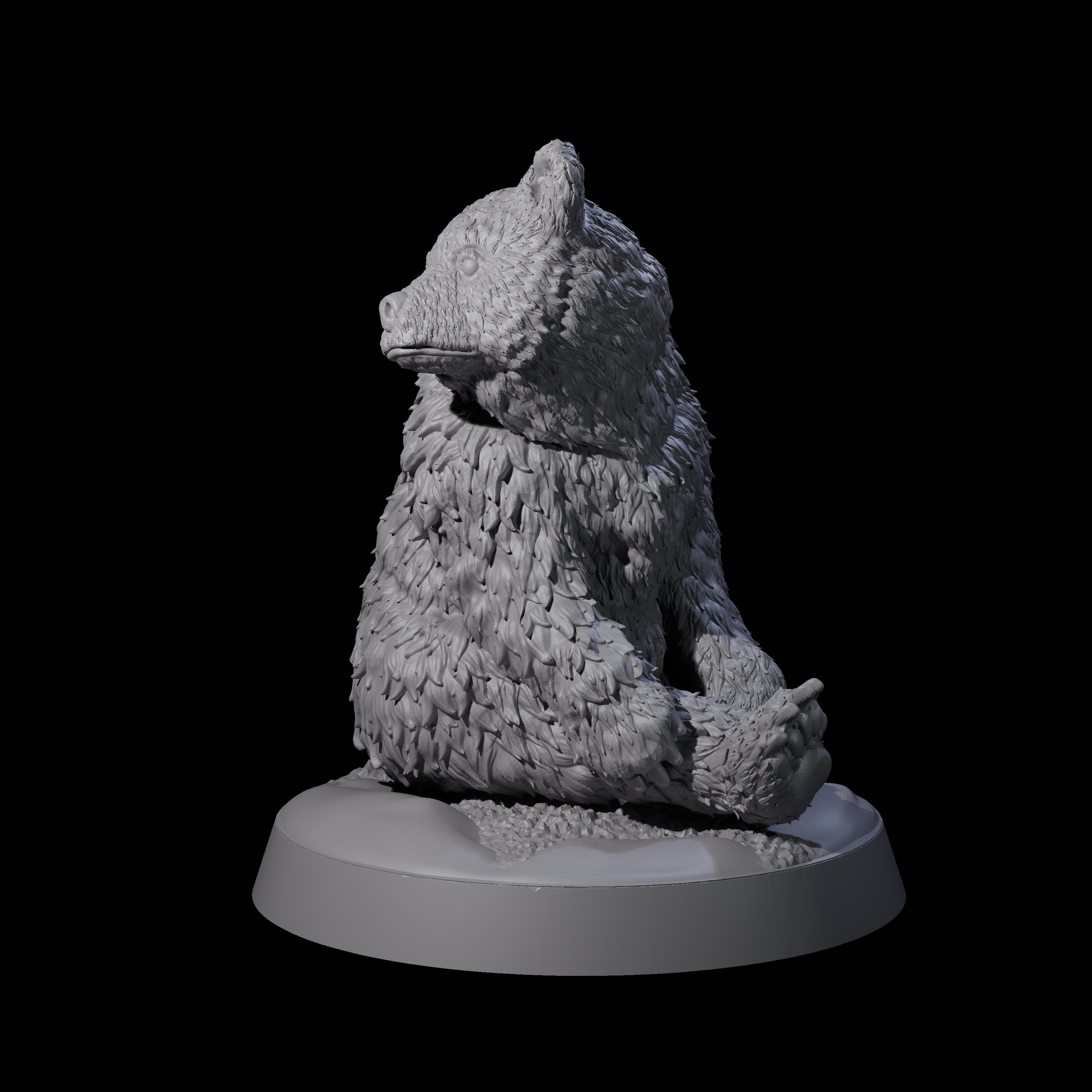 Lonely Bear Cub Miniature for Dungeons and Dragons, Pathfinder or other TTRPGs