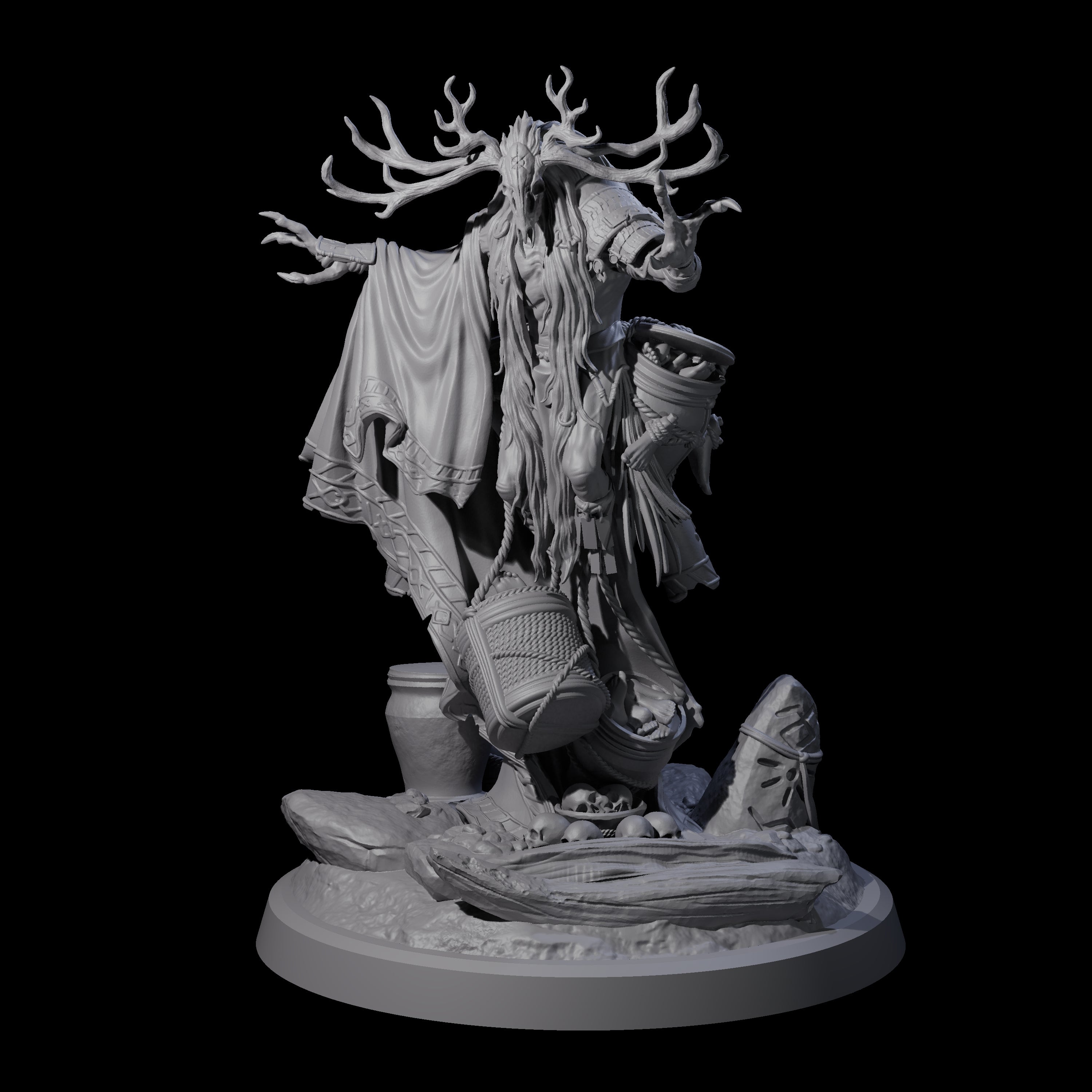 Looming Druid of the Blight A Miniature for Dungeons and Dragons, Pathfinder or other TTRPGs