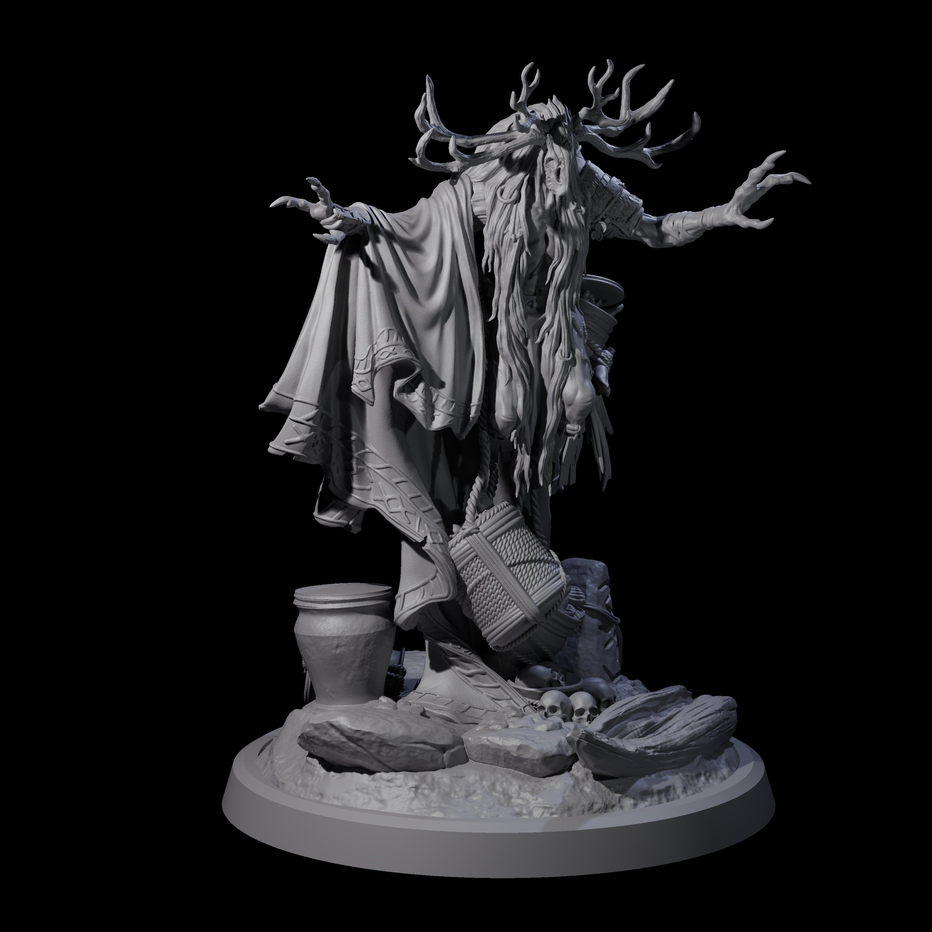Looming Druid of the Blight A Miniature for Dungeons and Dragons, Pathfinder or other TTRPGs