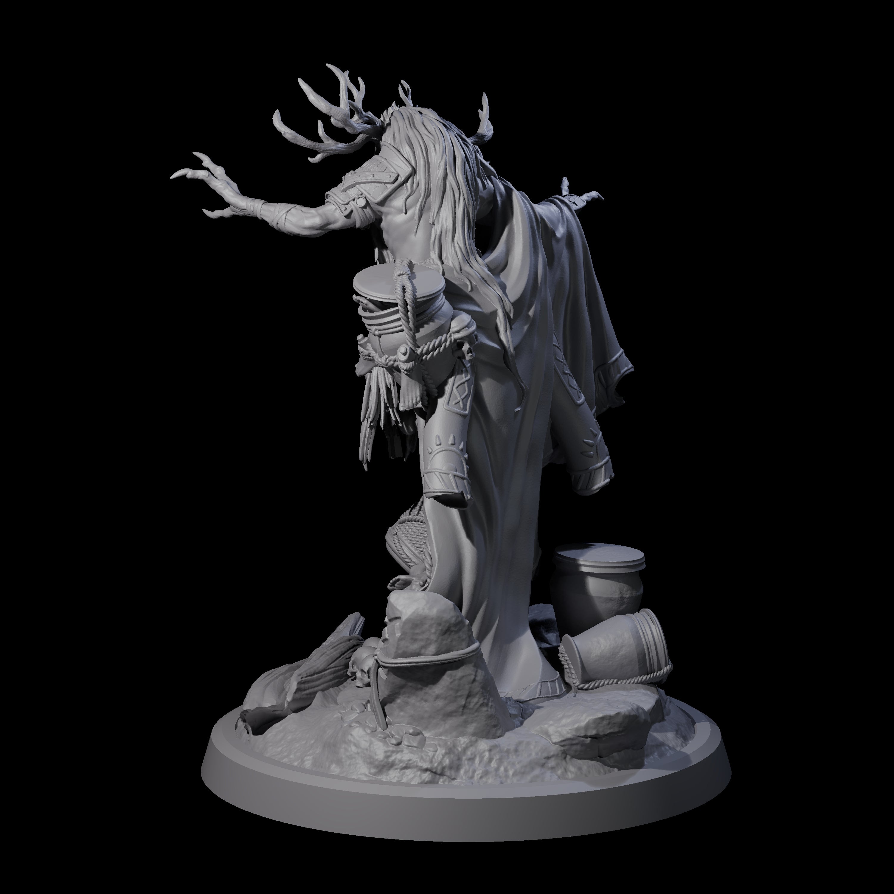 Looming Druid of the Blight A Miniature for Dungeons and Dragons, Pathfinder or other TTRPGs