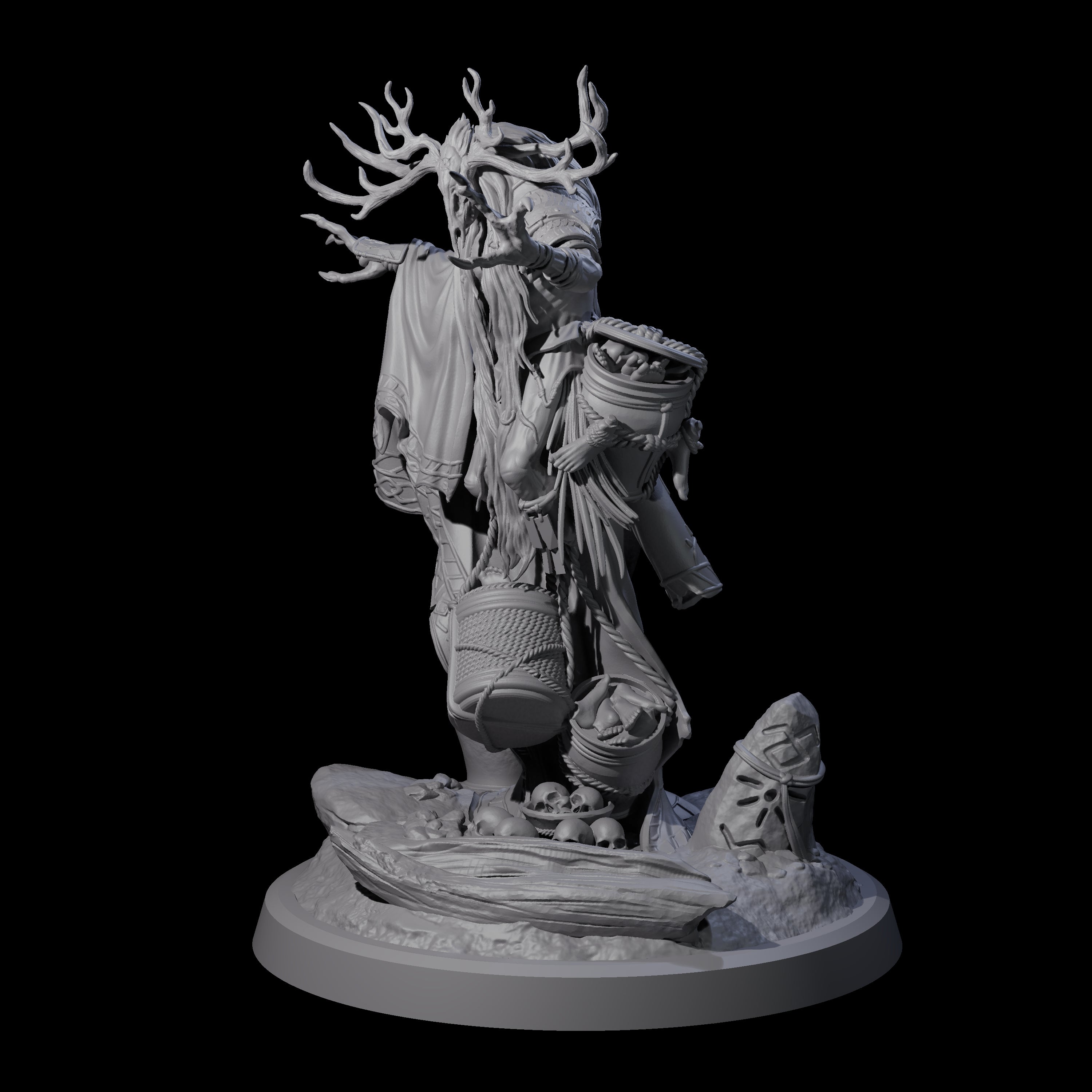 Looming Druid of the Blight A Miniature for Dungeons and Dragons, Pathfinder or other TTRPGs