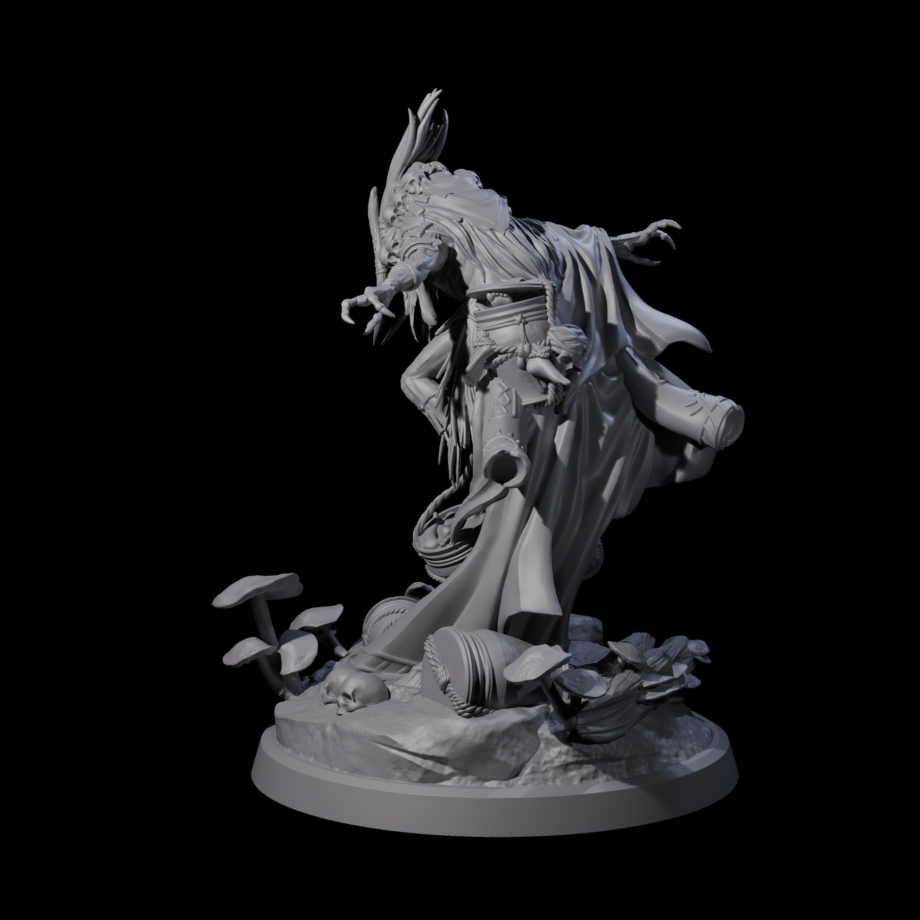 Looming Druid of the Blight B Miniature for Dungeons and Dragons, Pathfinder or other TTRPGs