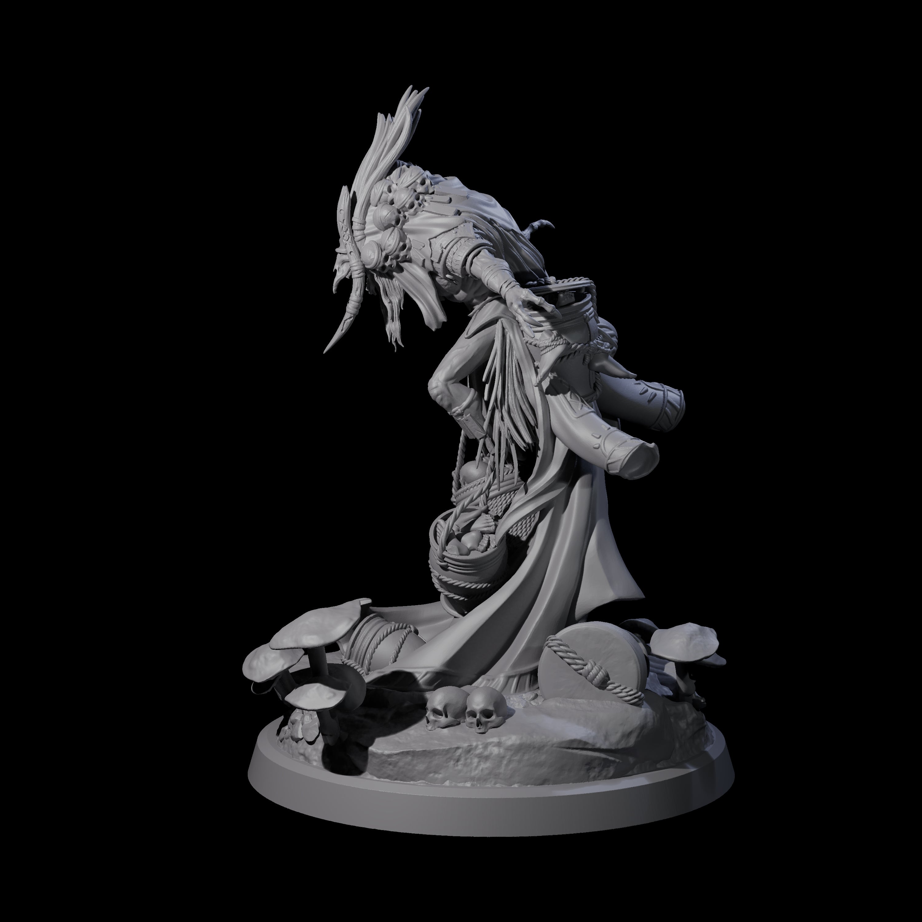 Looming Druid of the Blight B Miniature for Dungeons and Dragons, Pathfinder or other TTRPGs