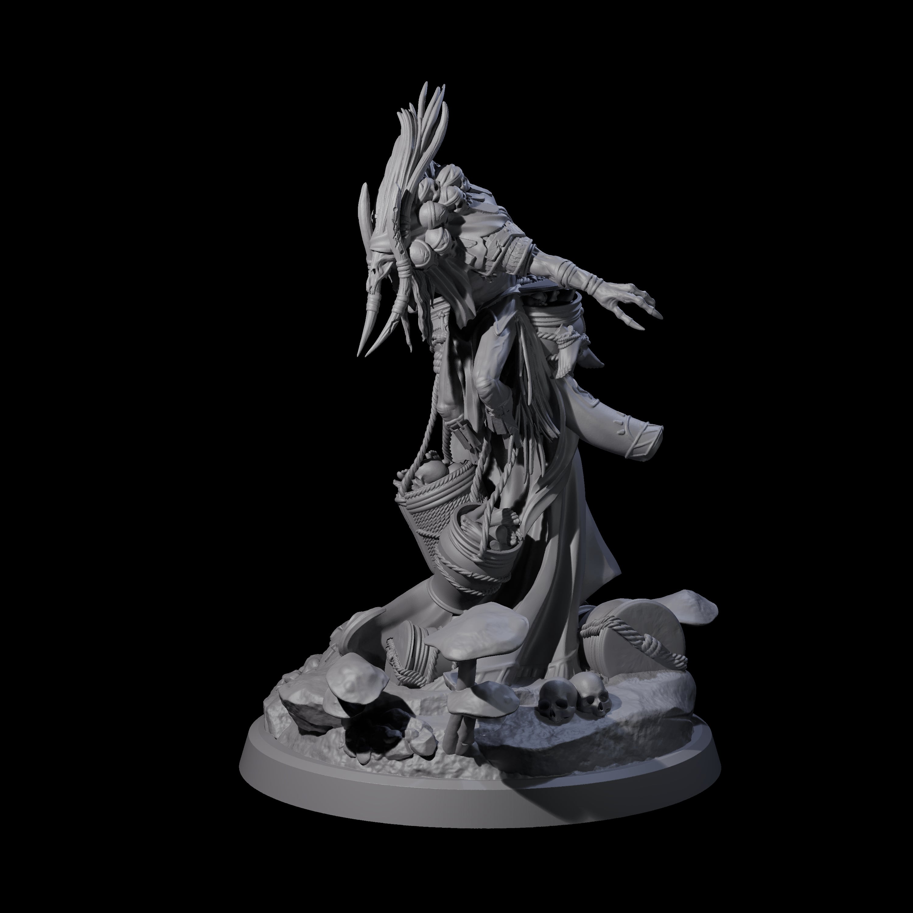 Looming Druid of the Blight B Miniature for Dungeons and Dragons, Pathfinder or other TTRPGs