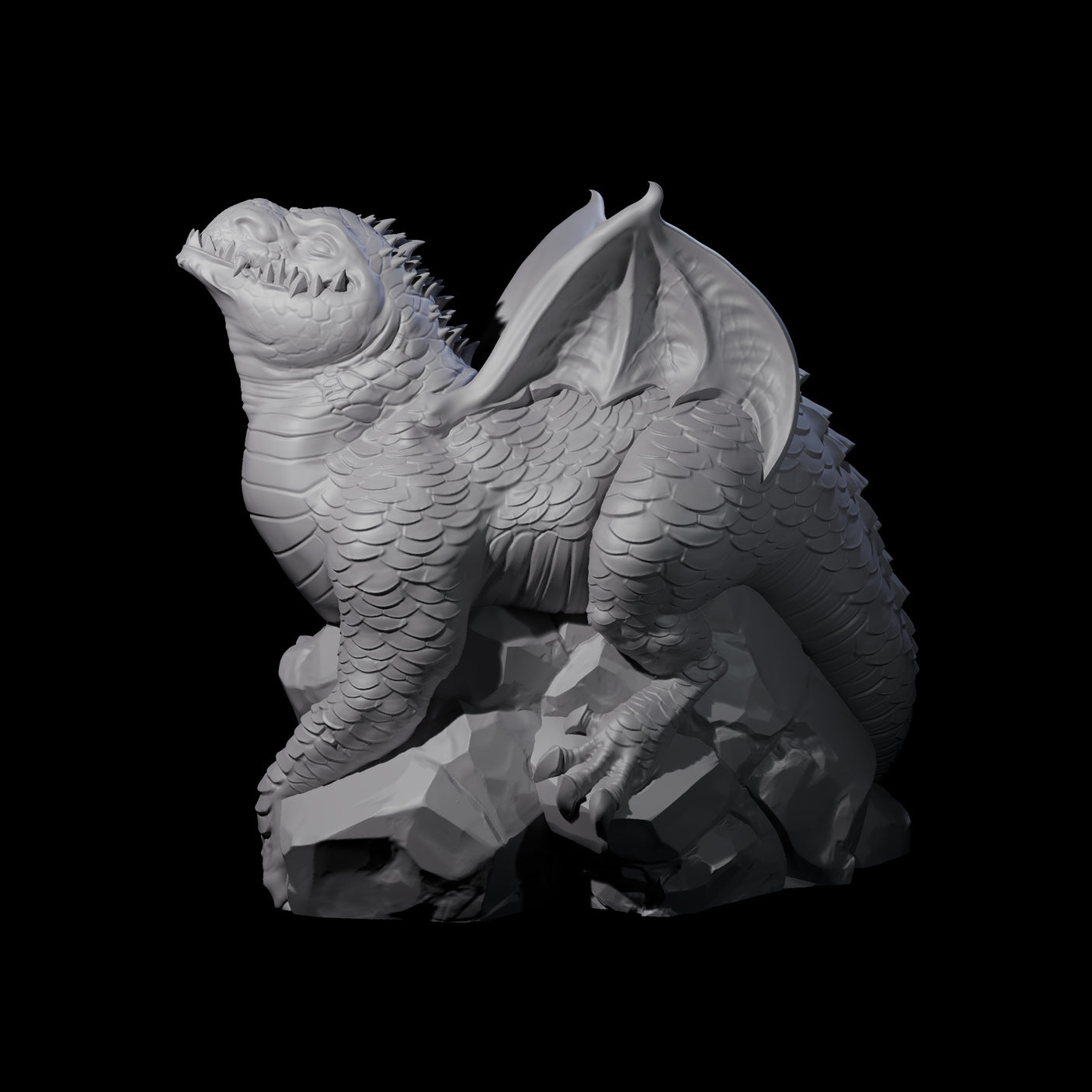 Lounging Ambush Drake Miniature for Dungeons and Dragons, Pathfinder or other TTRPGs