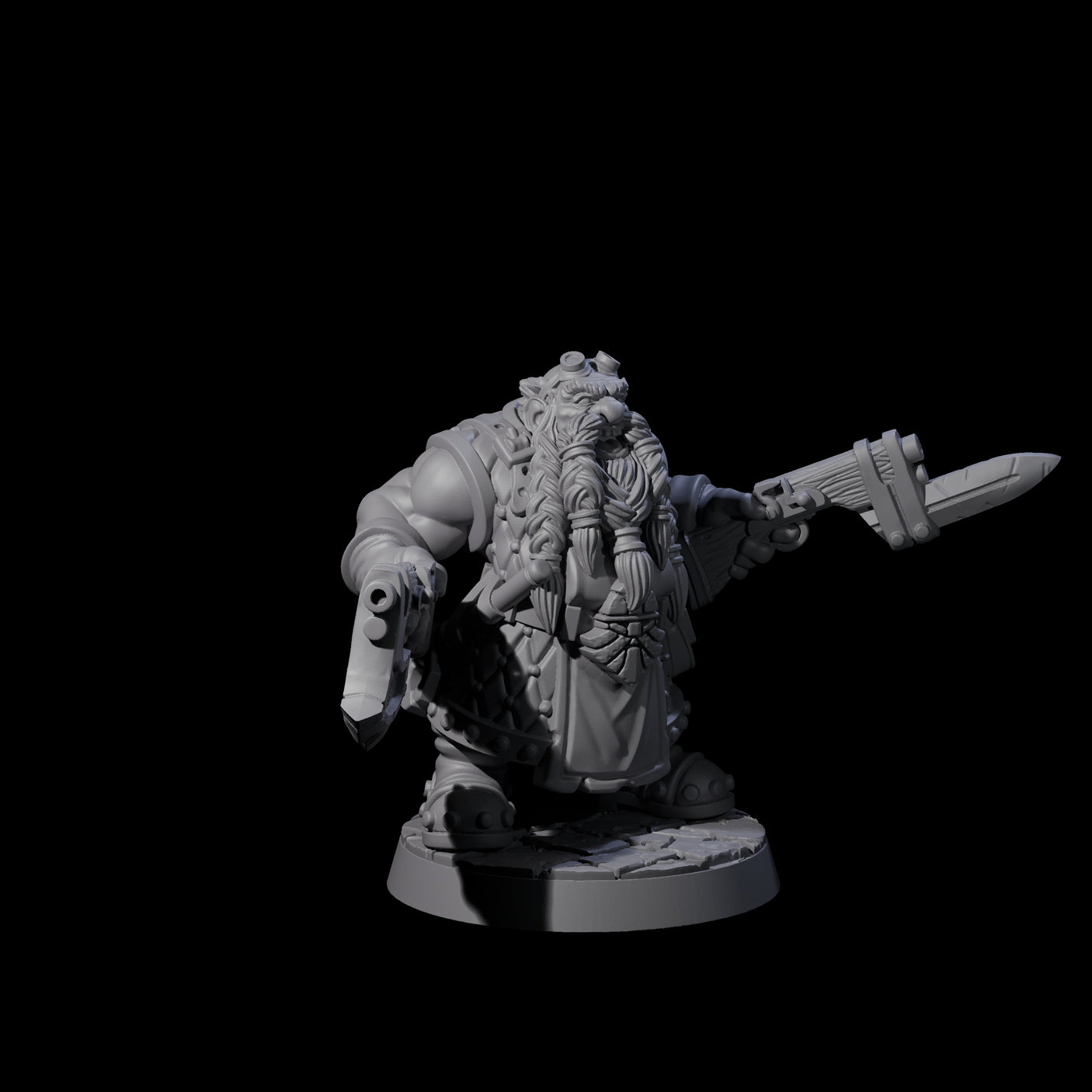 Loving Life Dwarf Gunslinger Miniature for Dungeons and Dragons, Pathfinder or other TTRPGs