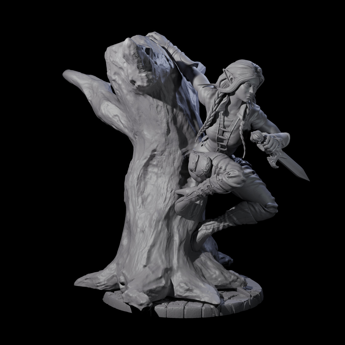 Luna - Climbing Rogue Miniature for Dungeons and Dragons, Pathfinder or other TTRPGs