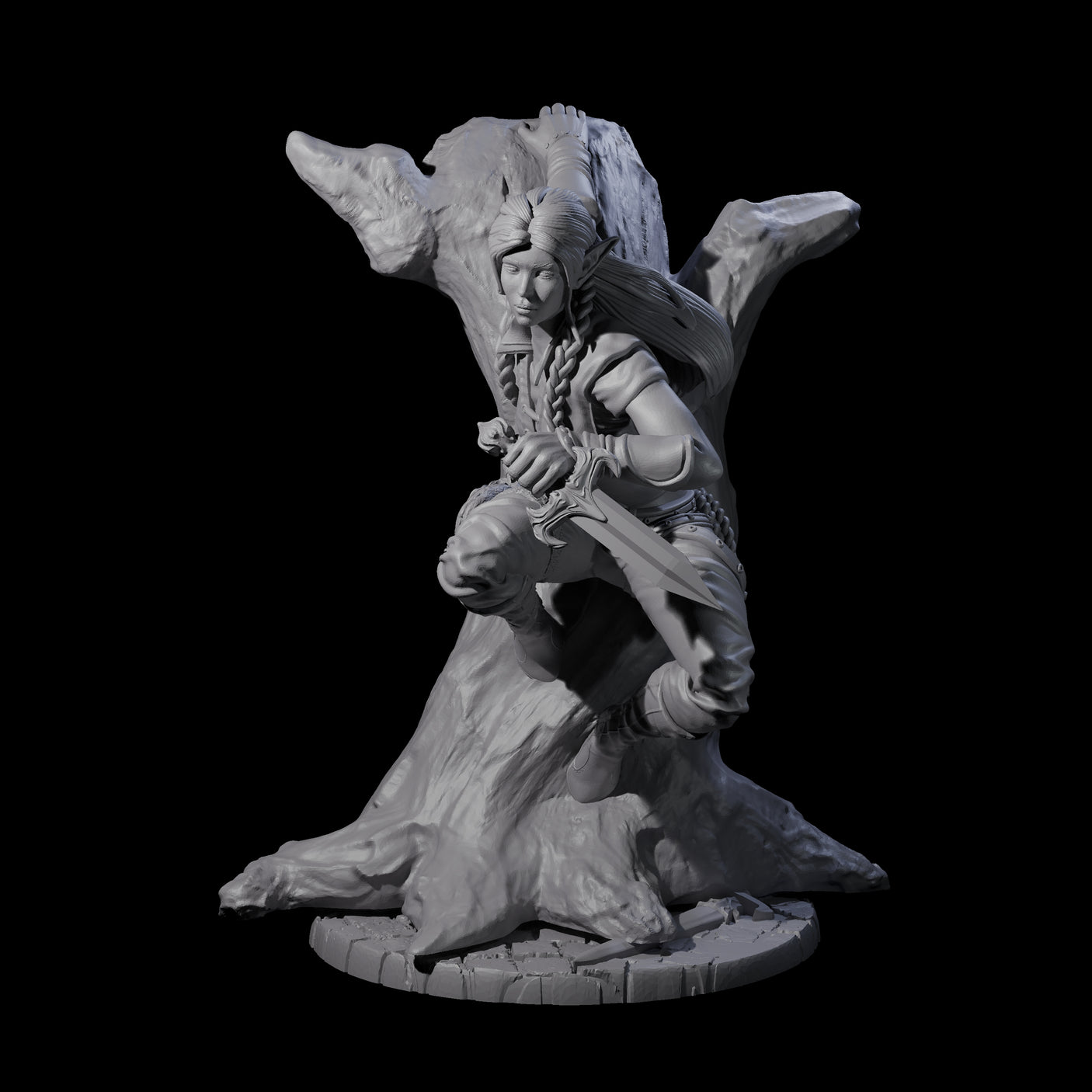 Luna - Climbing Rogue Miniature for Dungeons and Dragons, Pathfinder or other TTRPGs