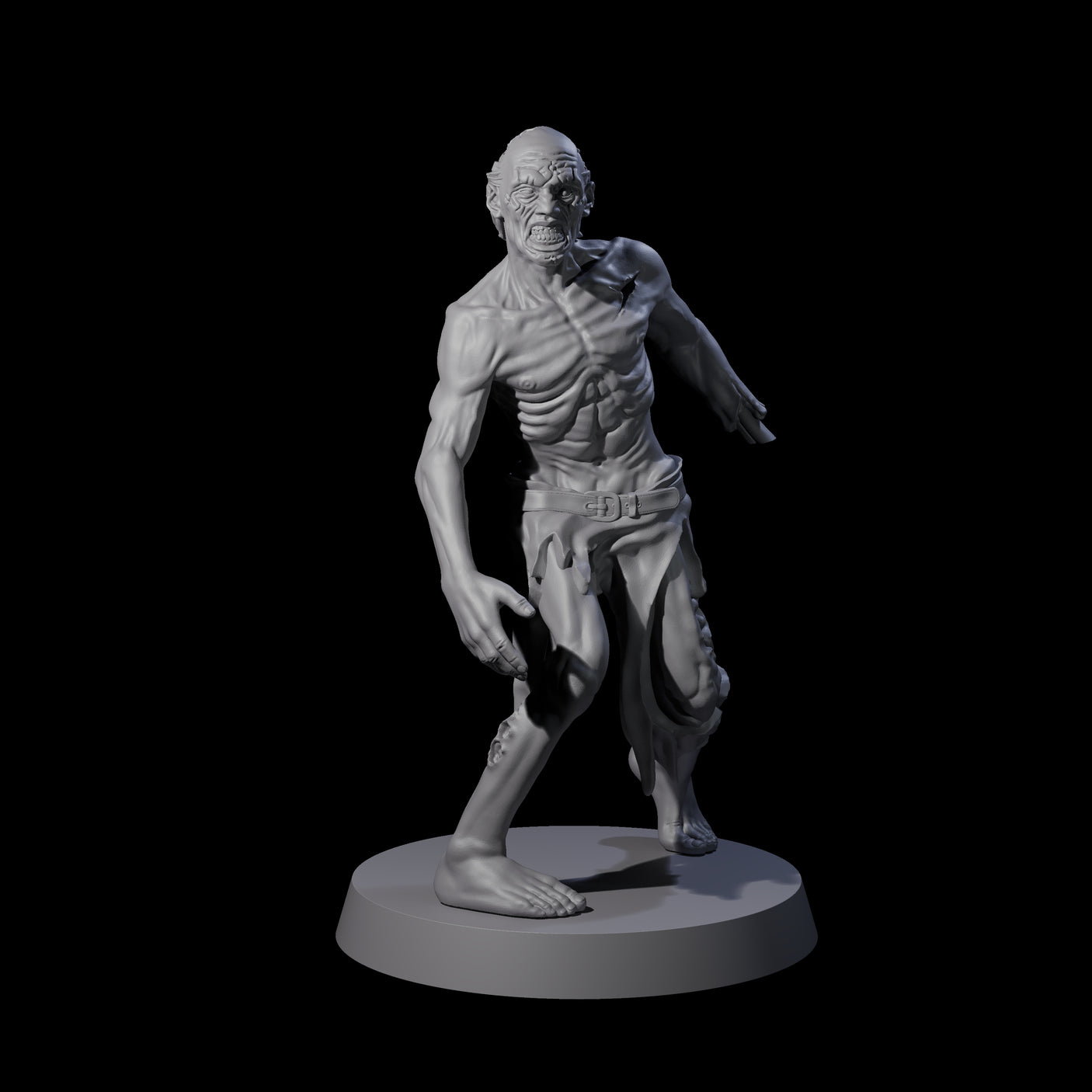 Lurching Zombie A Miniature for Dungeons and Dragons, Pathfinder or other TTRPGs