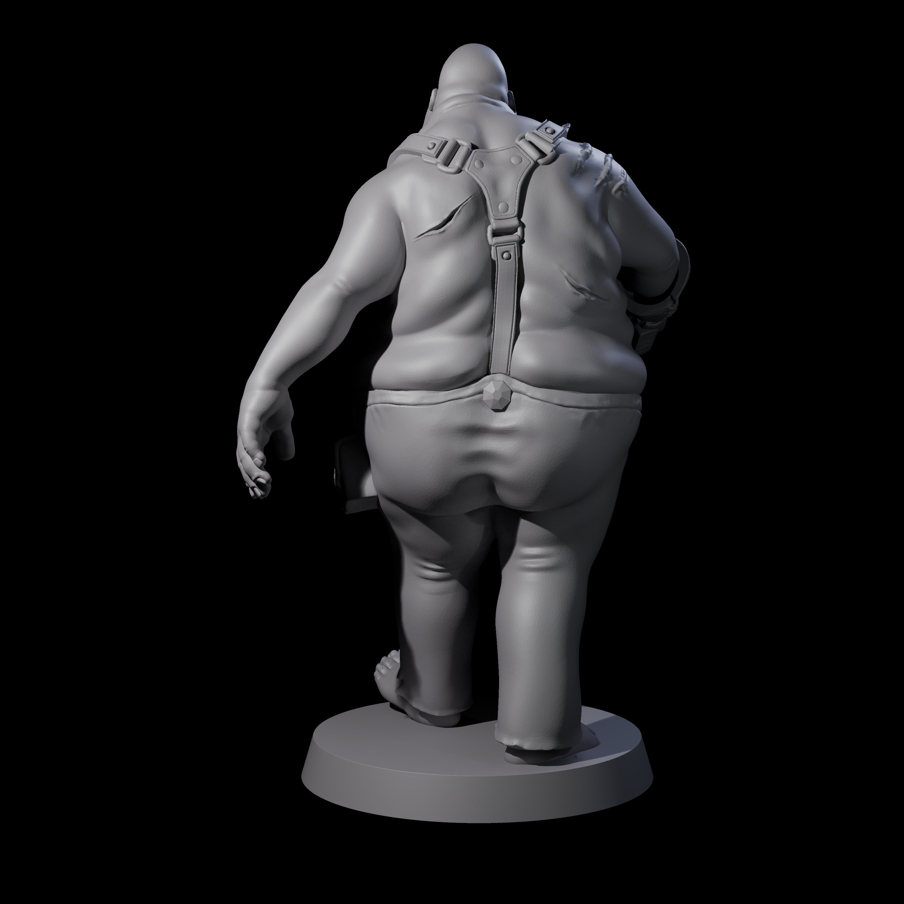 Lurching Zombie Butcher Miniature for Dungeons and Dragons, Pathfinder or other TTRPGs