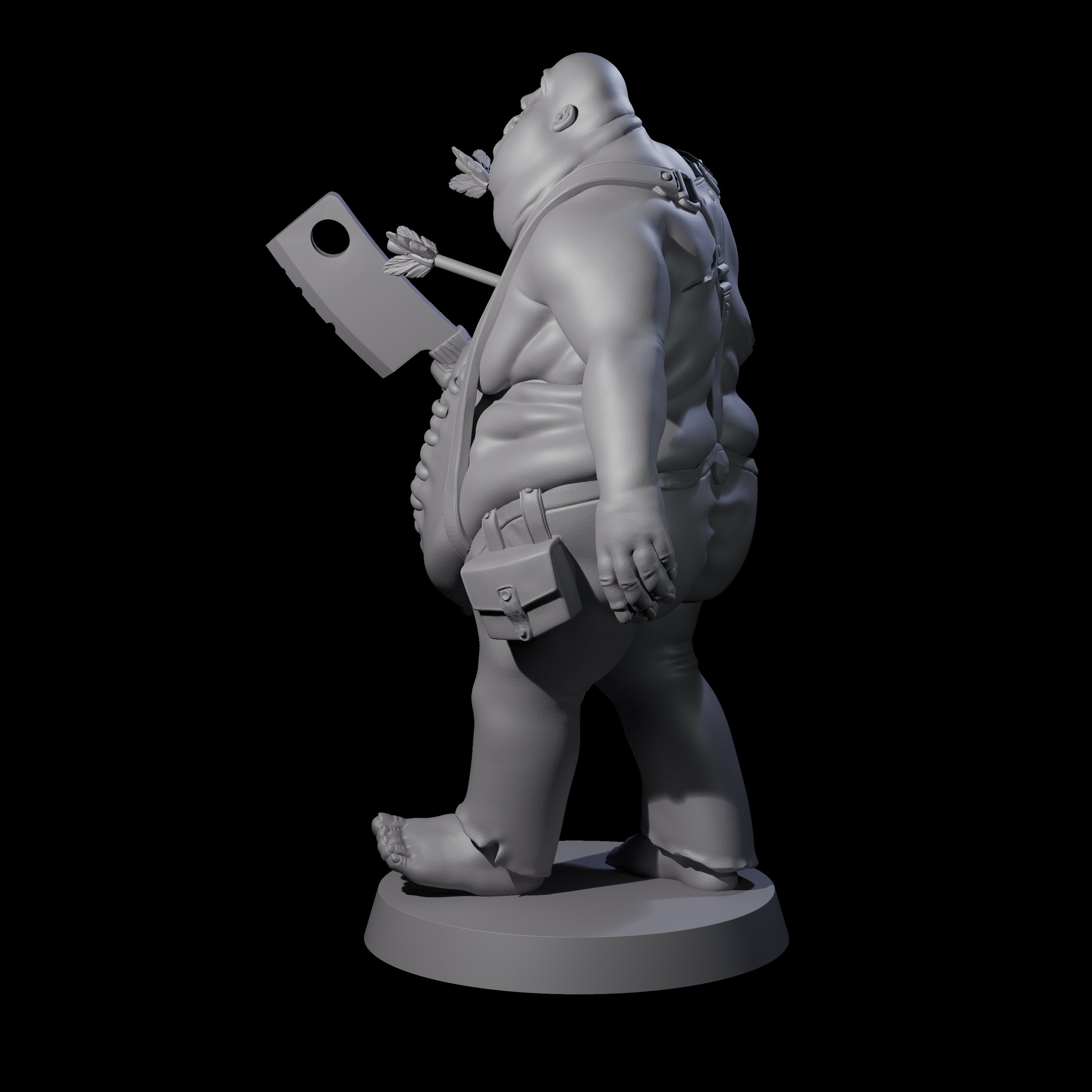 Lurching Zombie Butcher Miniature for Dungeons and Dragons, Pathfinder or other TTRPGs