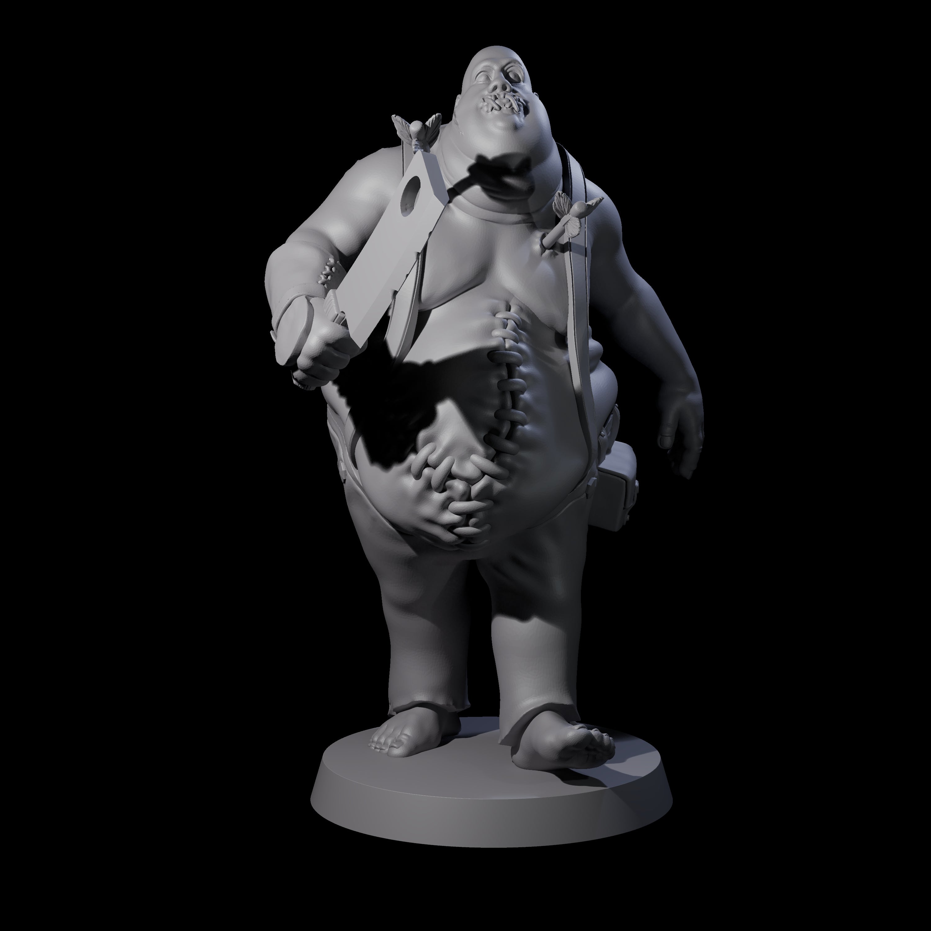 Lurching Zombie Butcher Miniature for Dungeons and Dragons, Pathfinder or other TTRPGs