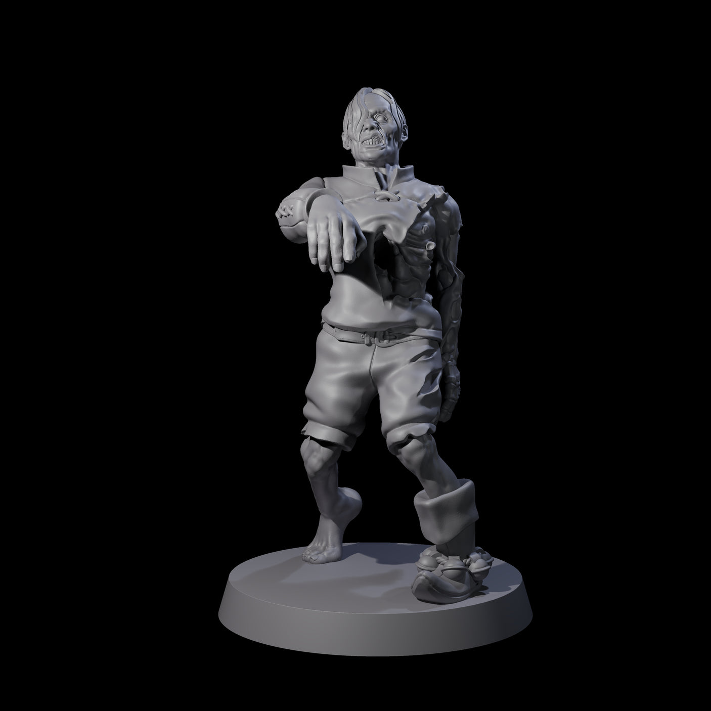 Lurching Zombie D Miniature for Dungeons and Dragons, Pathfinder or other TTRPGs