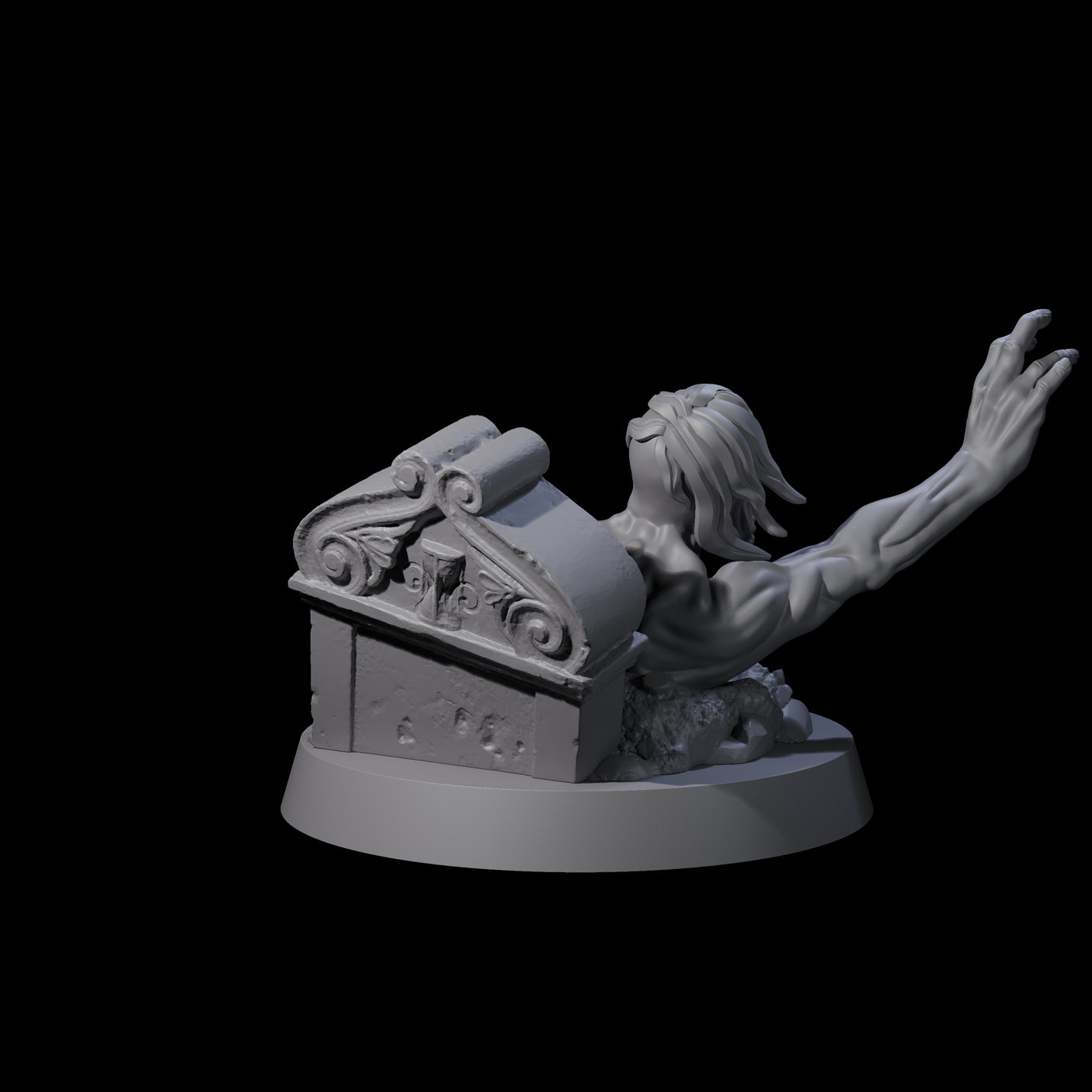 Lurching Zombie F Miniature for Dungeons and Dragons, Pathfinder or other TTRPGs