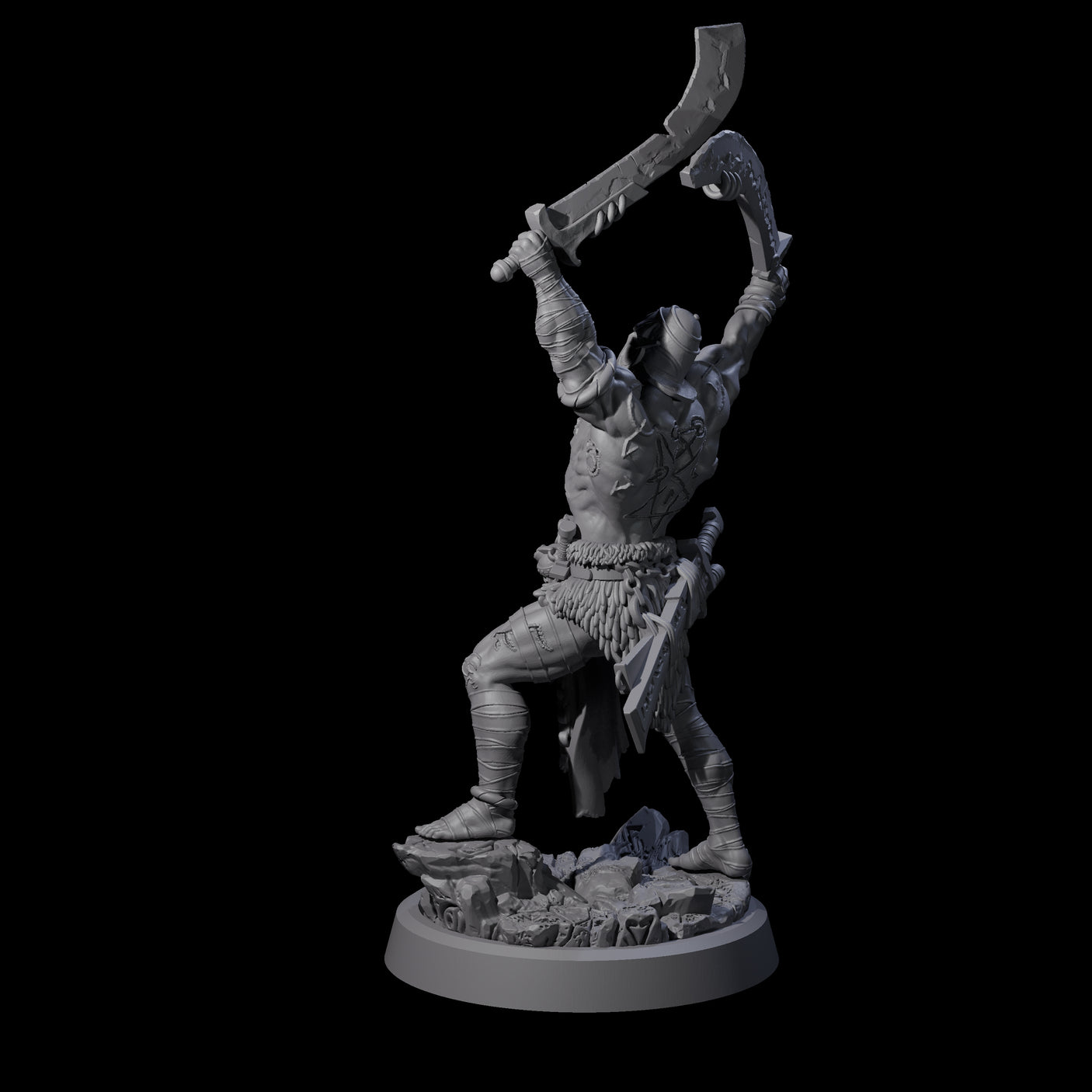 Mad Cultist Raider A Miniature for Dungeons and Dragons, Pathfinder or other TTRPGs