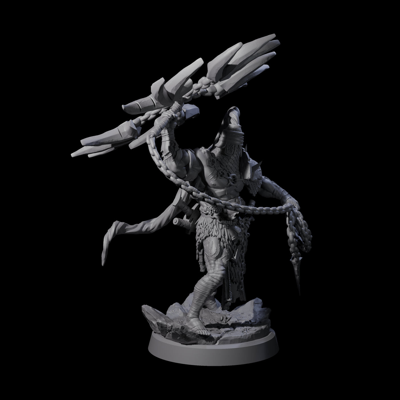 Mad Cultist Raider C Miniature for Dungeons and Dragons, Pathfinder or other TTRPGs