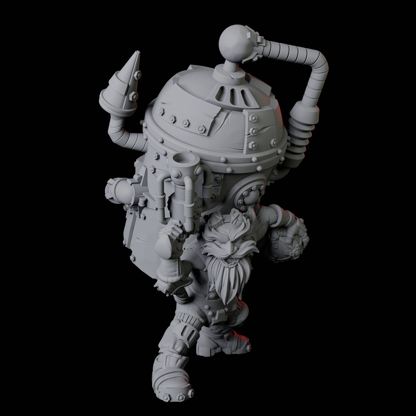 Mad Gnome Scientist Miniature for Dungeons and Dragons, Pathfinder or other TTRPGs