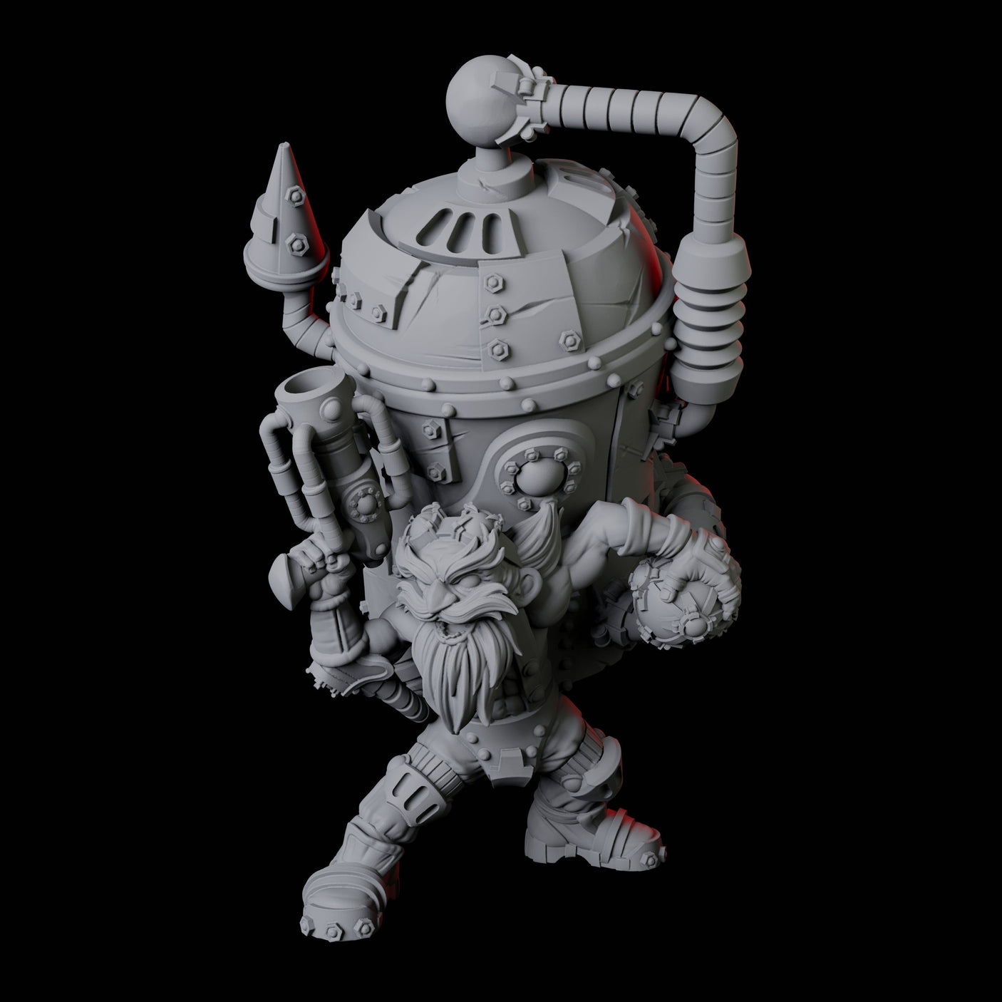 Mad Gnome Scientist Miniature for Dungeons and Dragons, Pathfinder or other TTRPGs