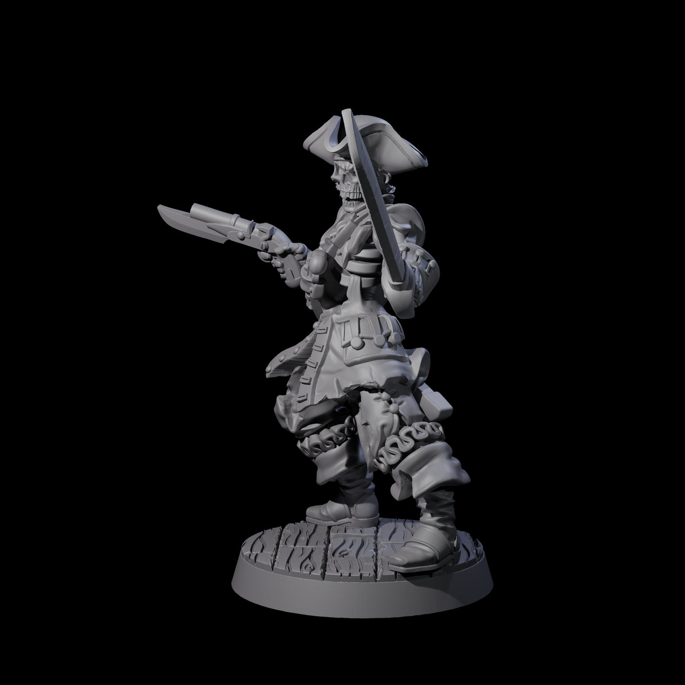 Mad Skeleton Pirate Crewman Miniature for Dungeons and Dragons, Pathfinder or other TTRPGs