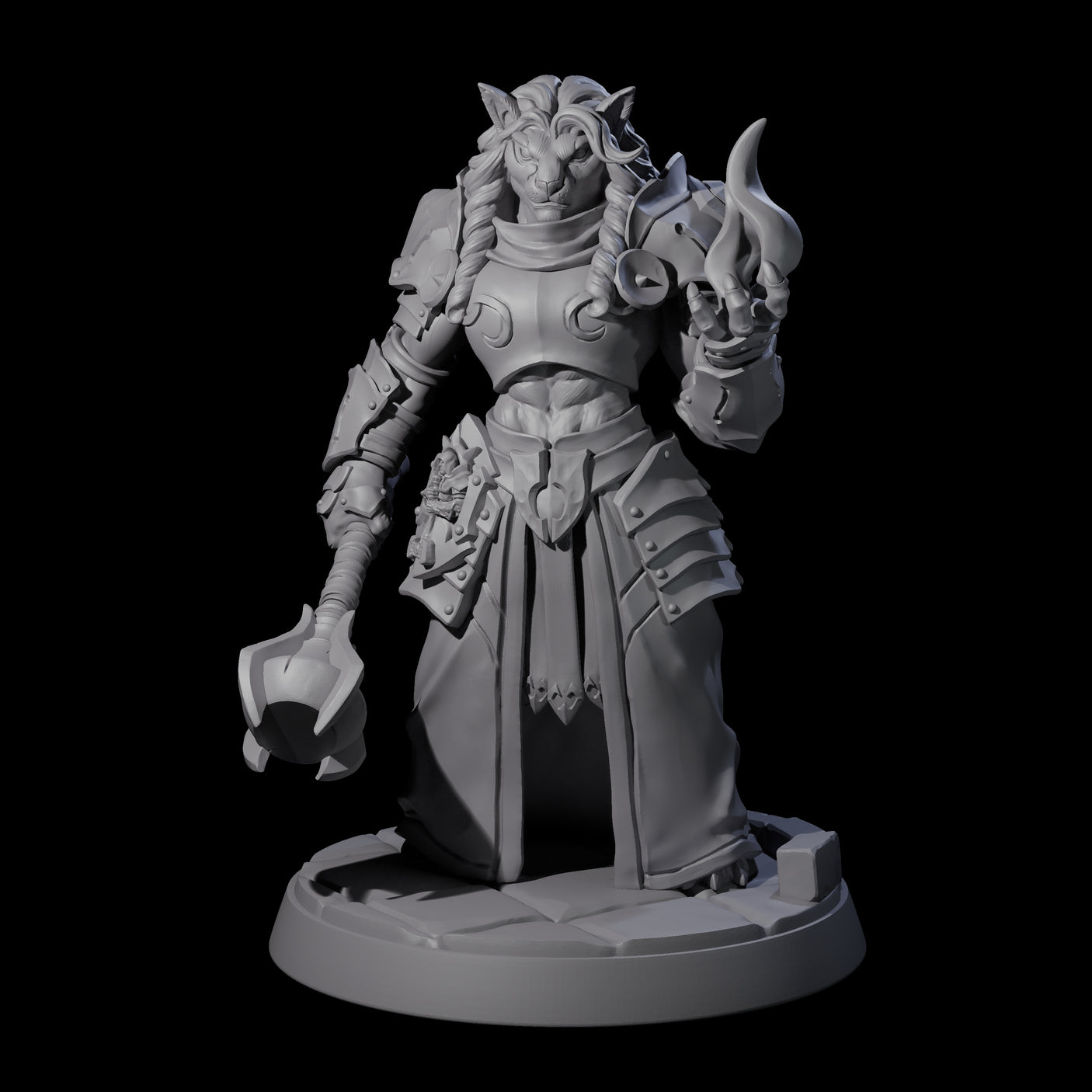 Magic Making Leonin Wizard Miniature for Dungeons and Dragons, Pathfinder or other TTRPGs