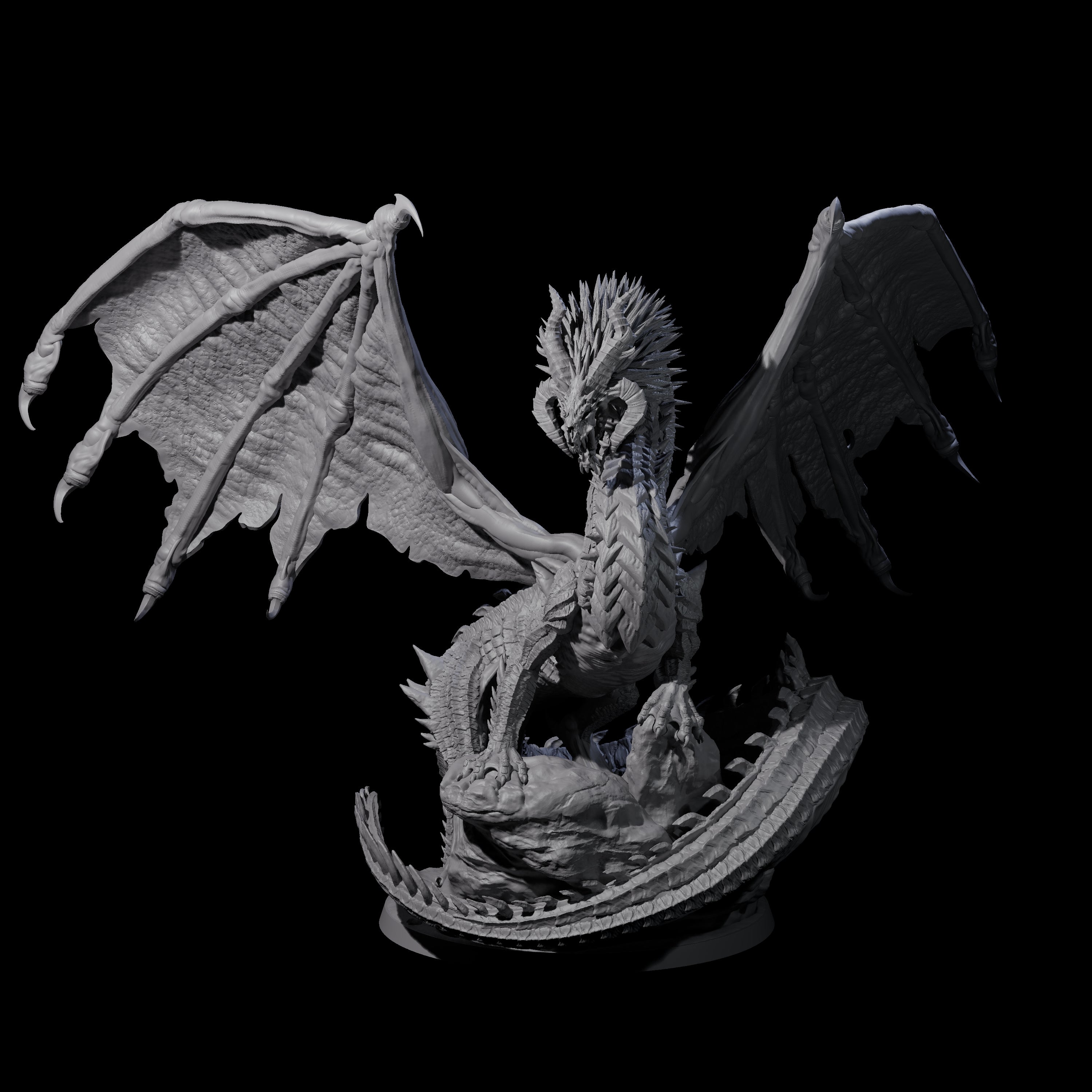 Magnificent Dracolich Miniature for Dungeons and Dragons, Pathfinder or other TTRPGs