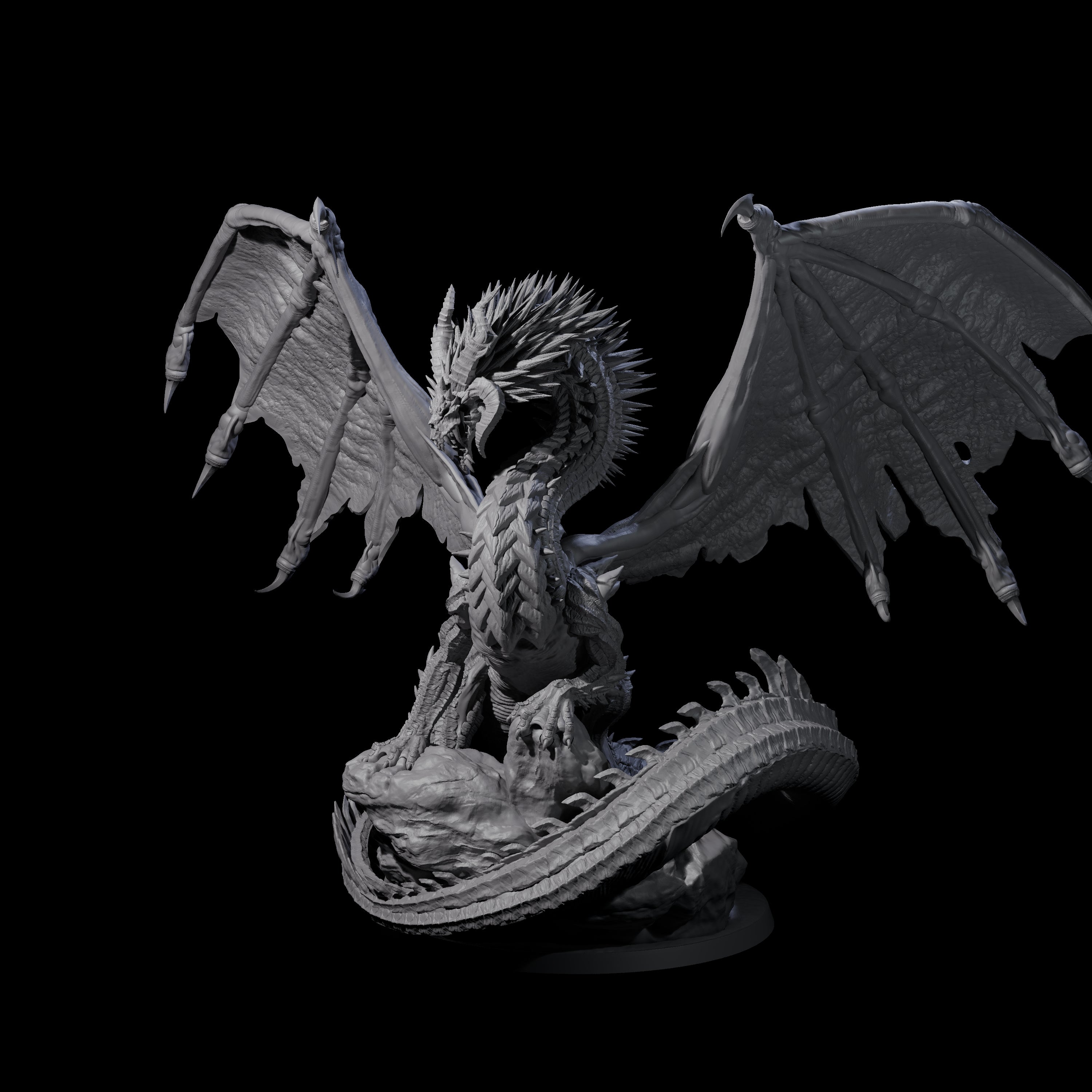 Magnificent Dracolich Miniature for Dungeons and Dragons, Pathfinder or other TTRPGs