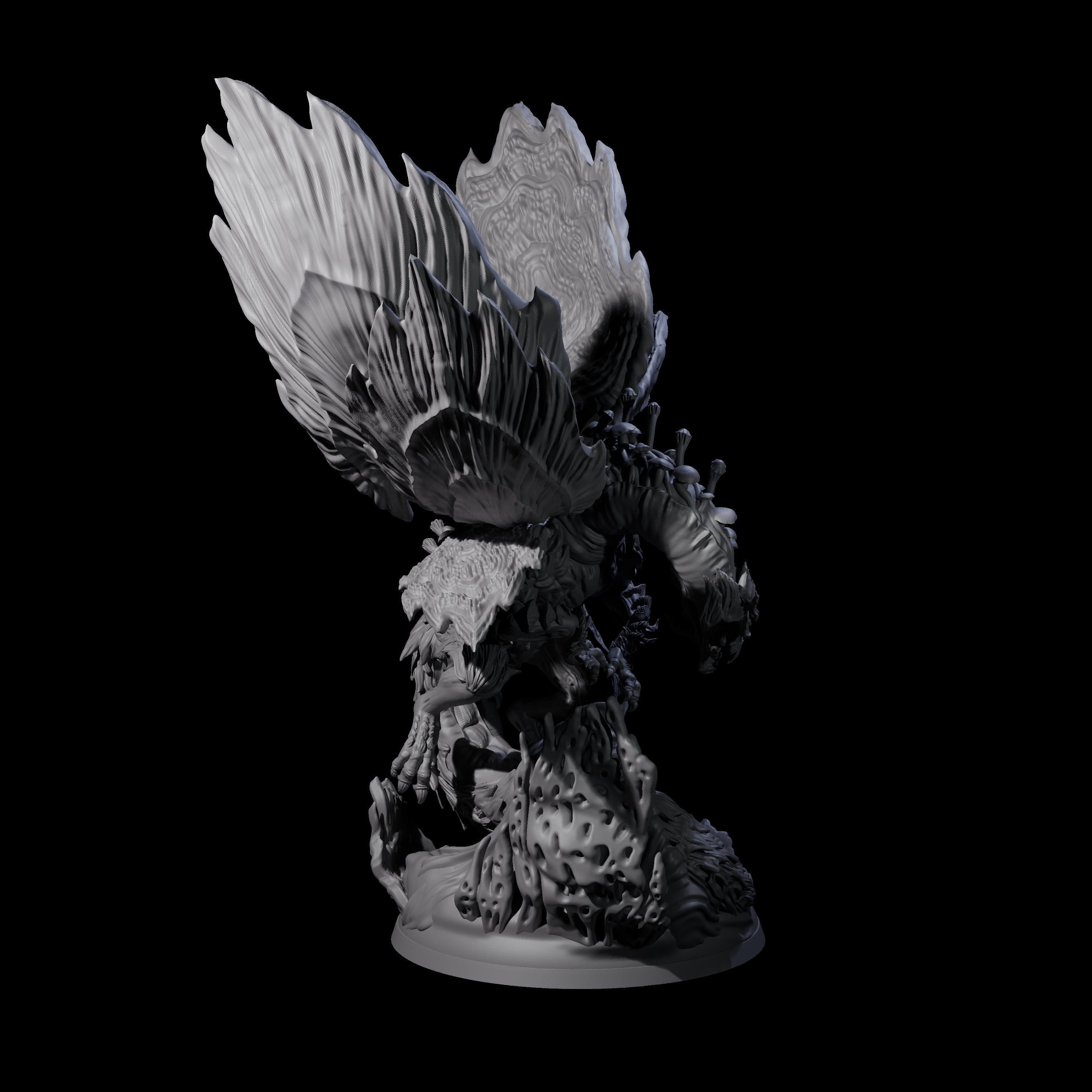 Majestic Fungal Dragon Miniature for Dungeons and Dragons, Pathfinder or other TTRPGs