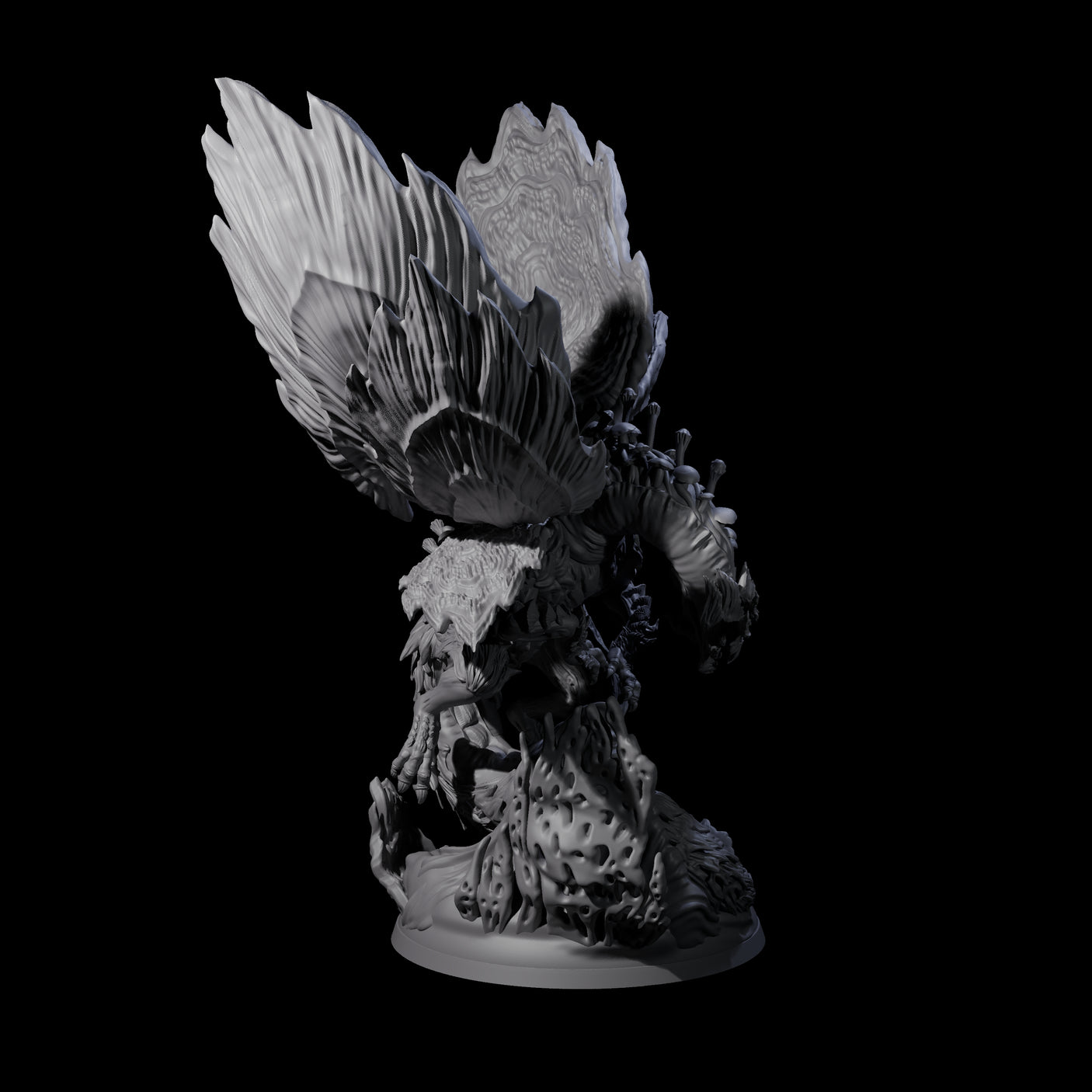 Majestic Fungal Dragon Miniature for Dungeons and Dragons, Pathfinder or other TTRPGs