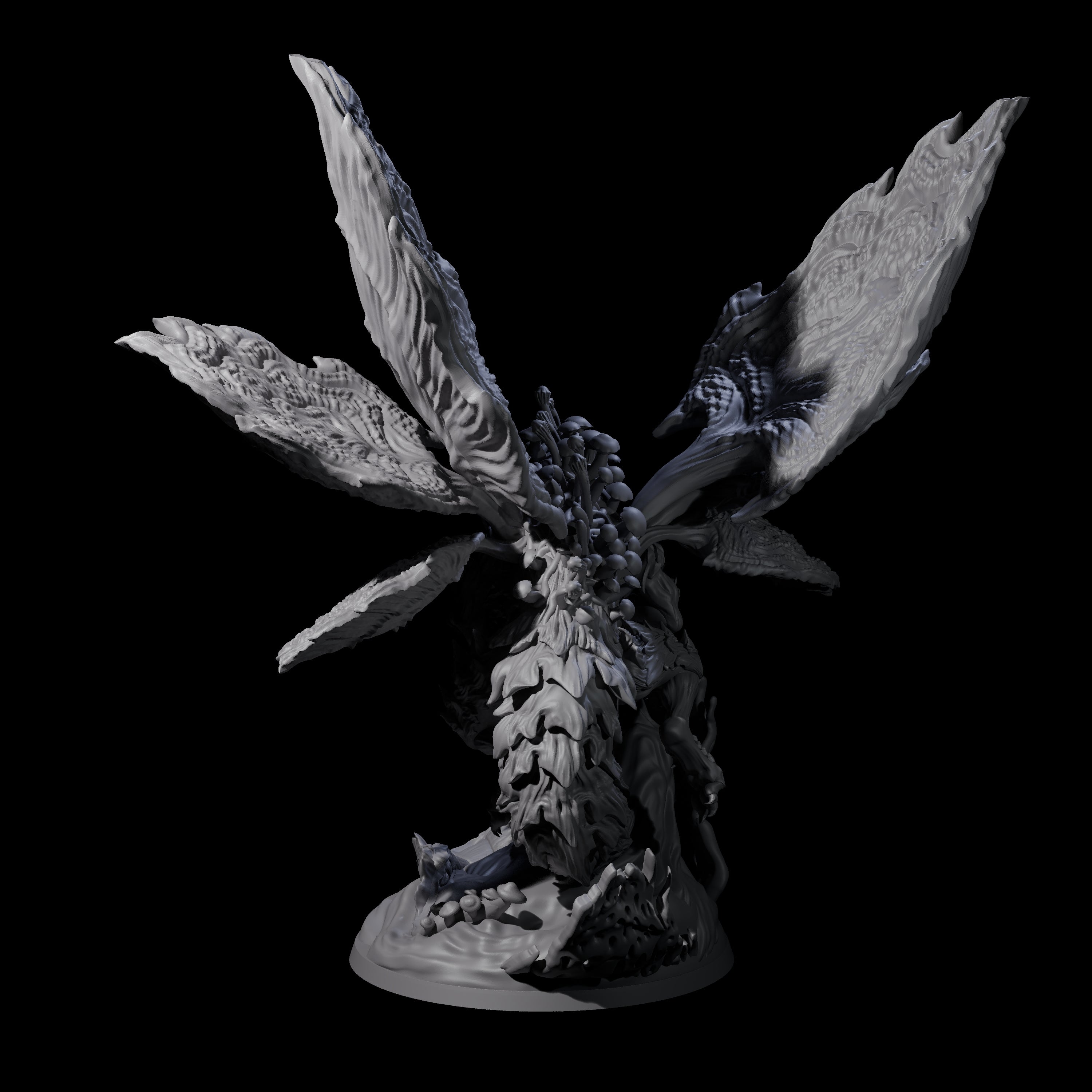 Majestic Fungal Dragon Miniature for Dungeons and Dragons, Pathfinder or other TTRPGs