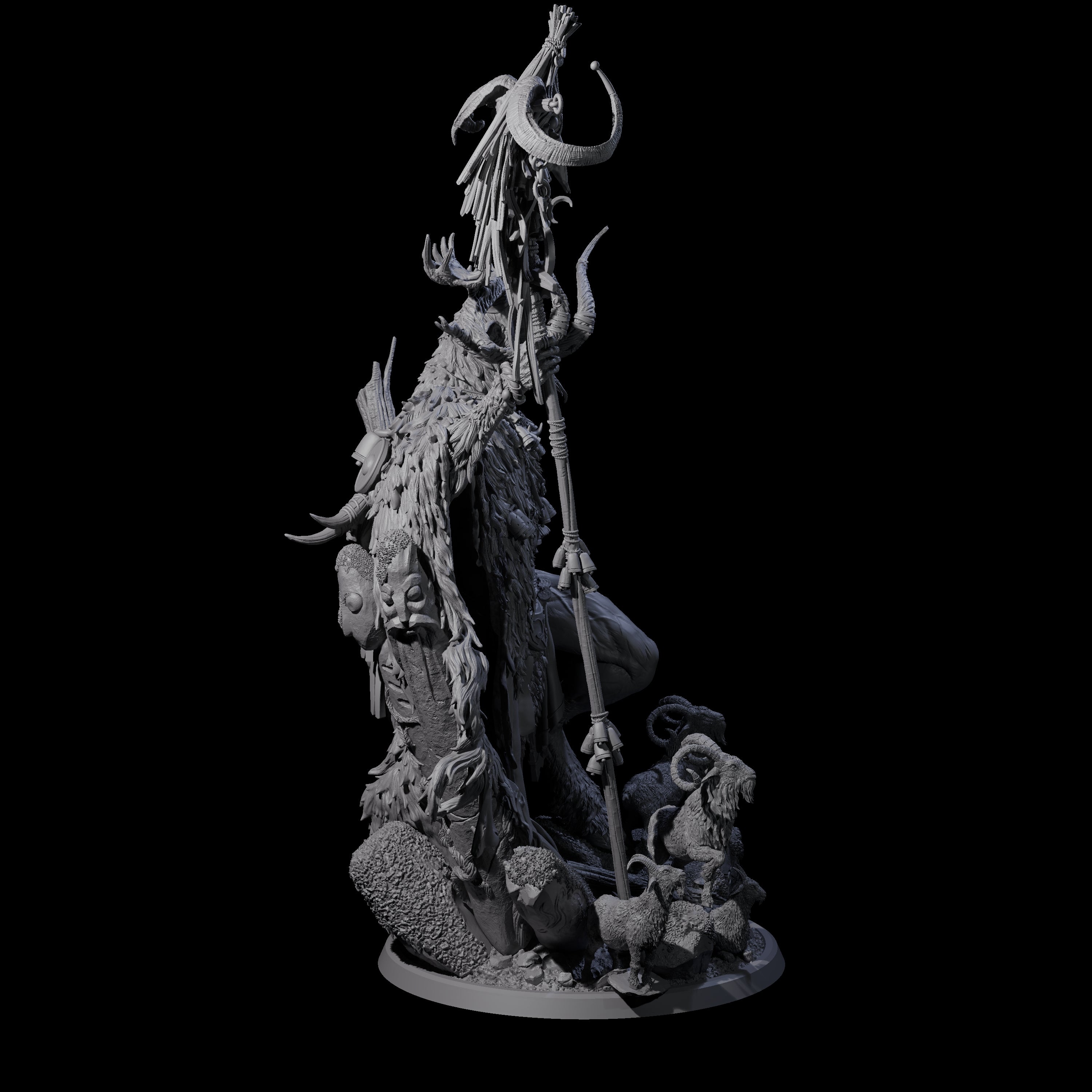 Majestic Pagan Lord of the Forest Miniature for Dungeons and Dragons, Pathfinder or other TTRPGs